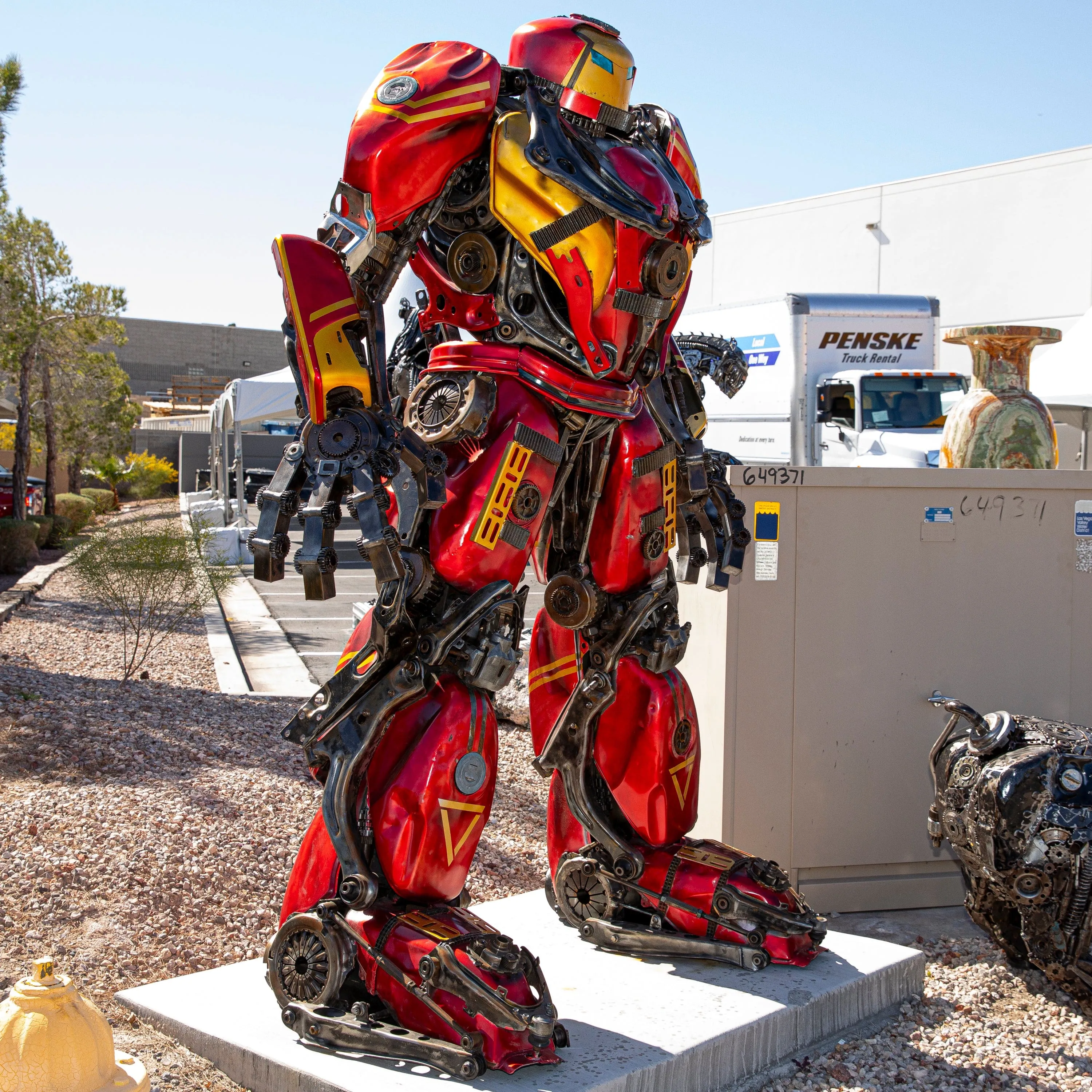 102 Iron Man Hulk Buster Inspired Recycled Metal Art Sculpture