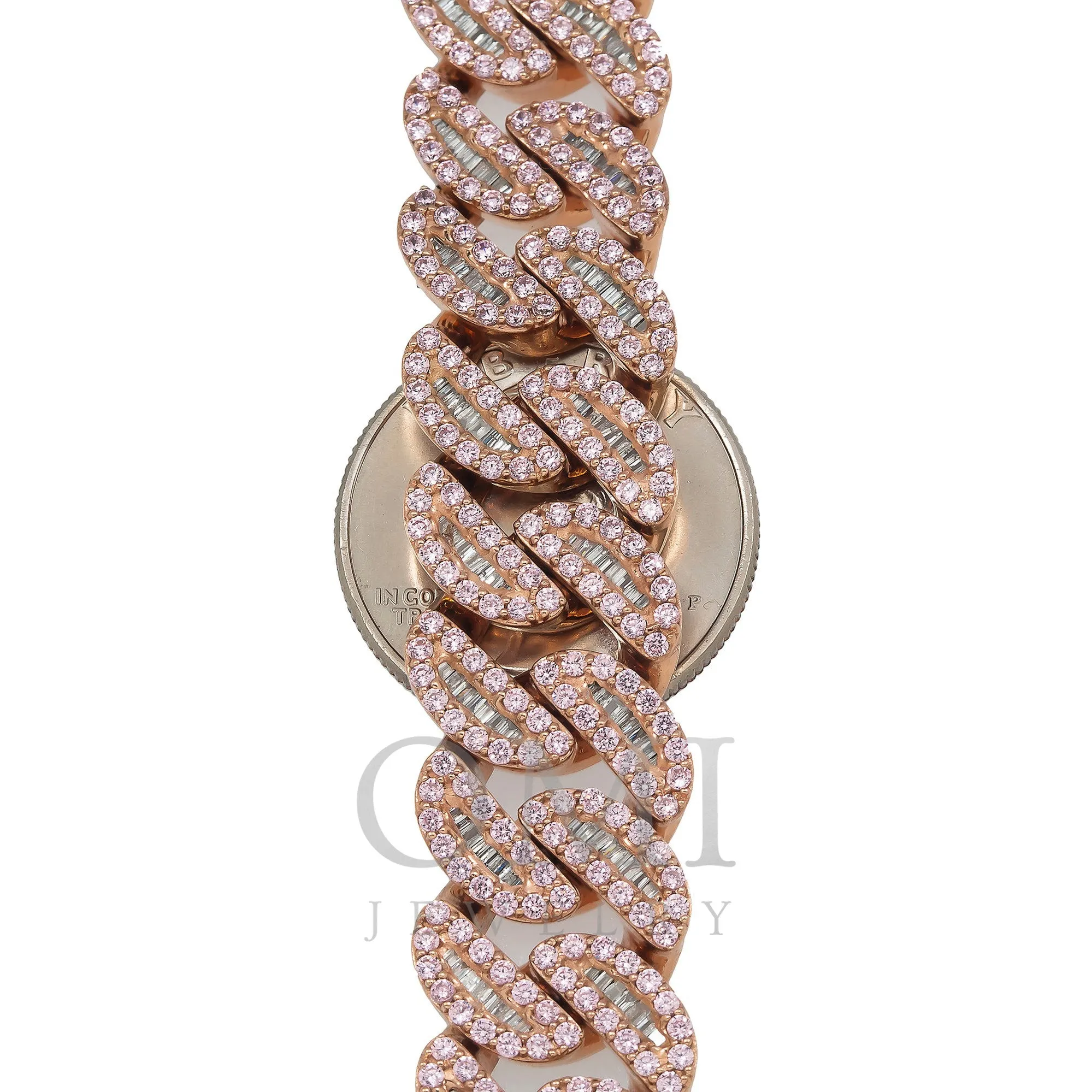 10K GOLD BAGUETTE DIAMOND 15.6MM CUBAN LINK CHAIN 5.75 CT