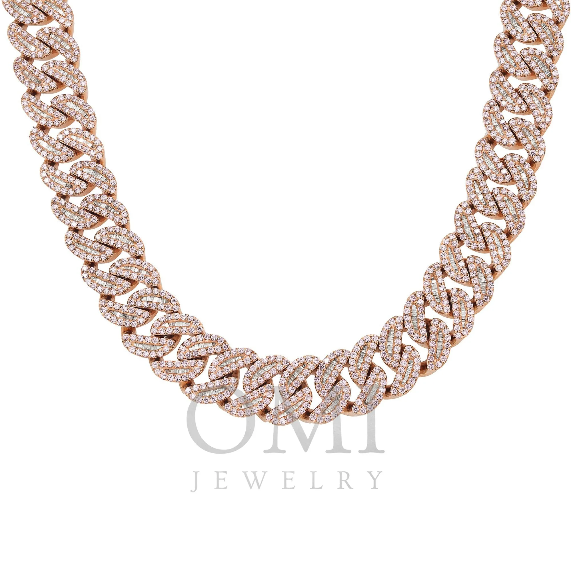 10K GOLD BAGUETTE DIAMOND 15.6MM CUBAN LINK CHAIN 5.75 CT