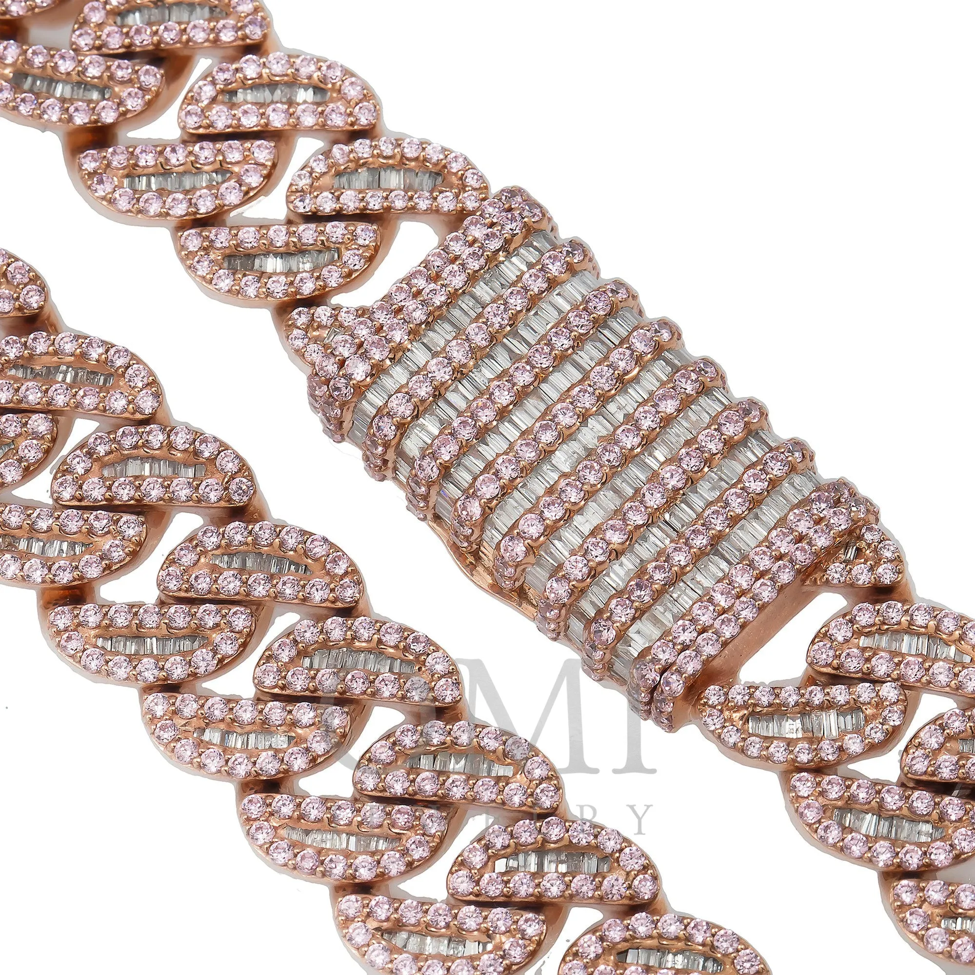 10K GOLD BAGUETTE DIAMOND 15.6MM CUBAN LINK CHAIN 5.75 CT