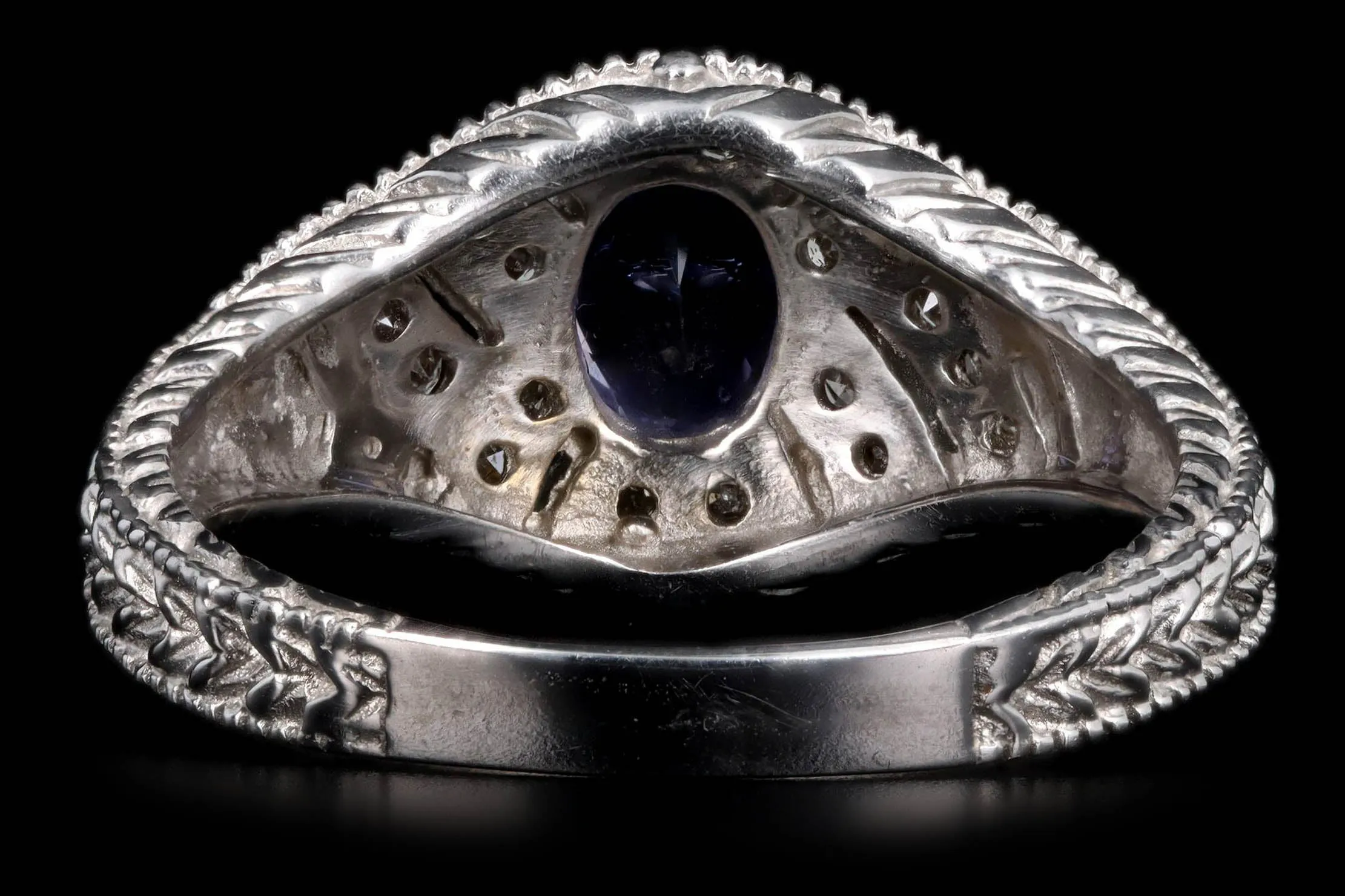 10K White Gold 0.65 Carat Tanzanite & Diamond Ring