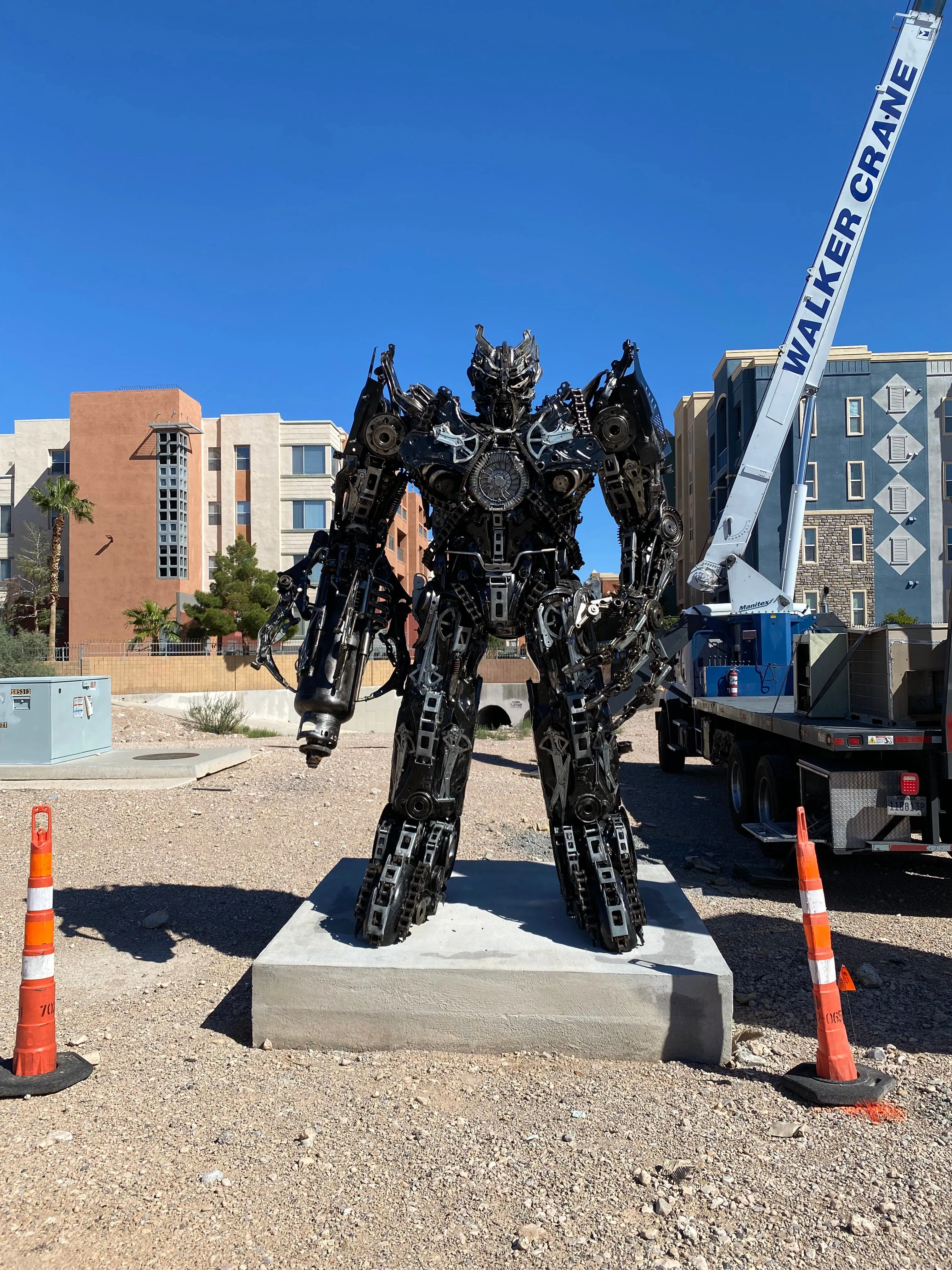 11.5ft Megatron Inspired Recycled Metal Art Sculpture