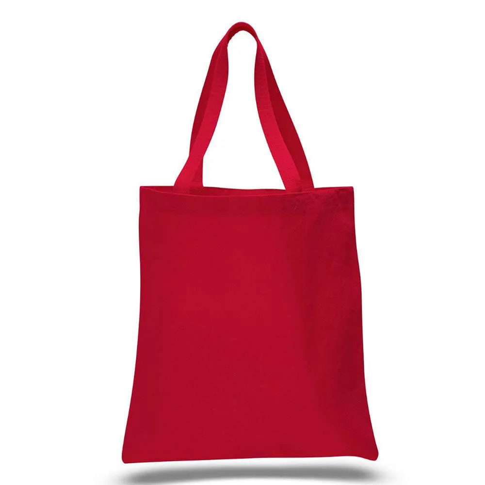 12 Oz. Colored Canvas Simple  Tote Bag Printed with a Customizable SQUARES HOLIDAY COLLECTION Design