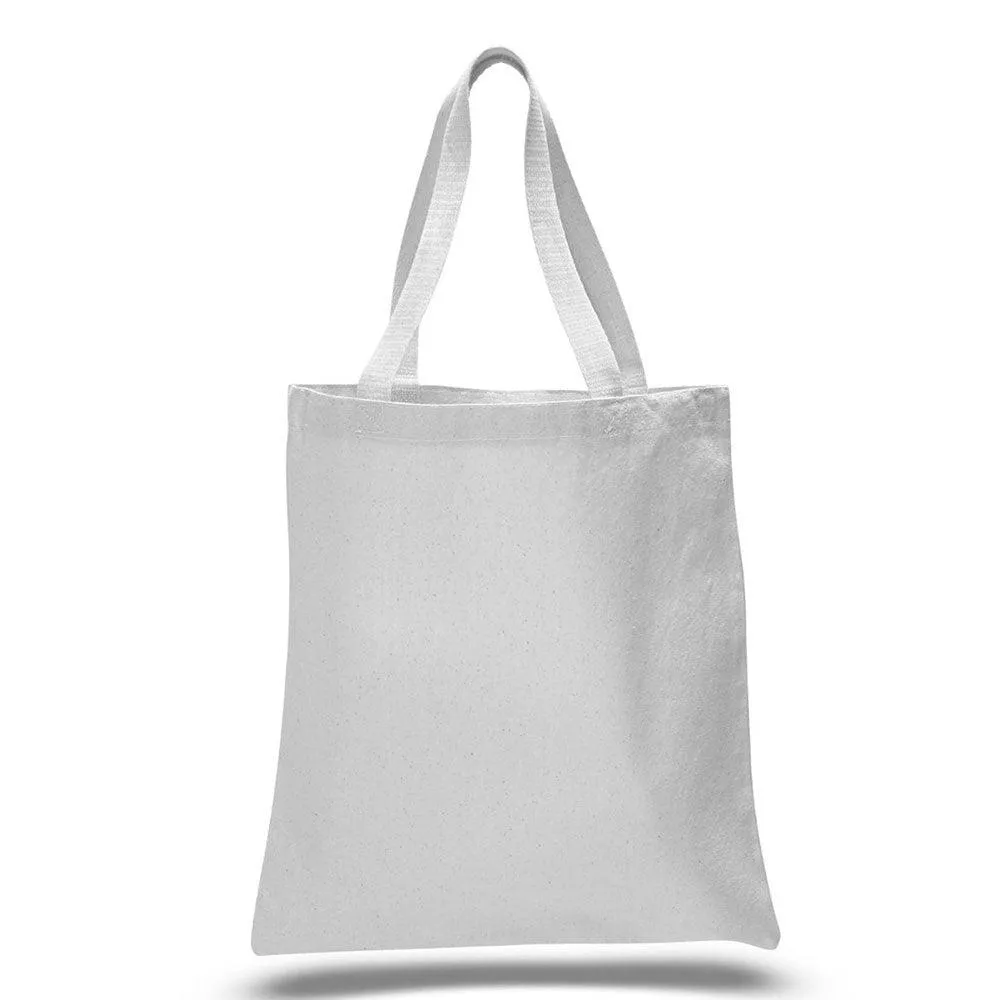 12 Oz. Colored Canvas Simple  Tote Bag Printed with a Customizable SQUARES HOLIDAY COLLECTION Design