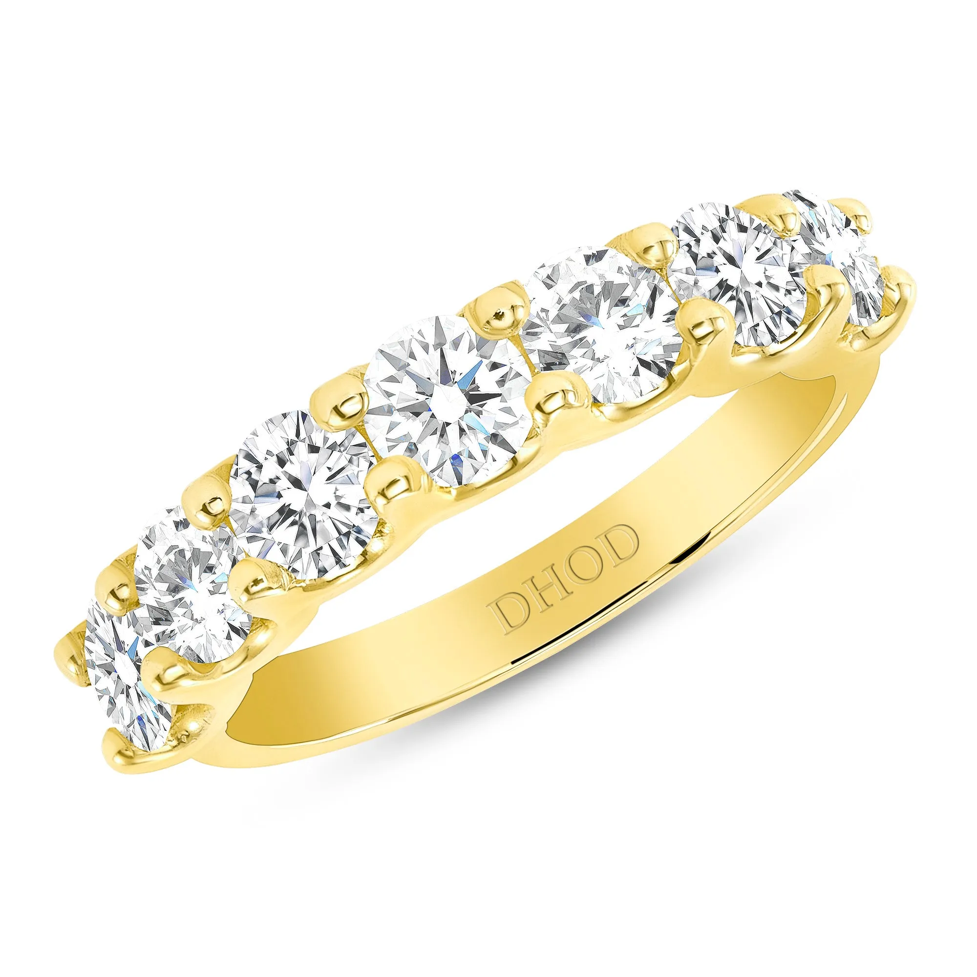 14K Gold 3.5MM Round Diamond Wedding Band