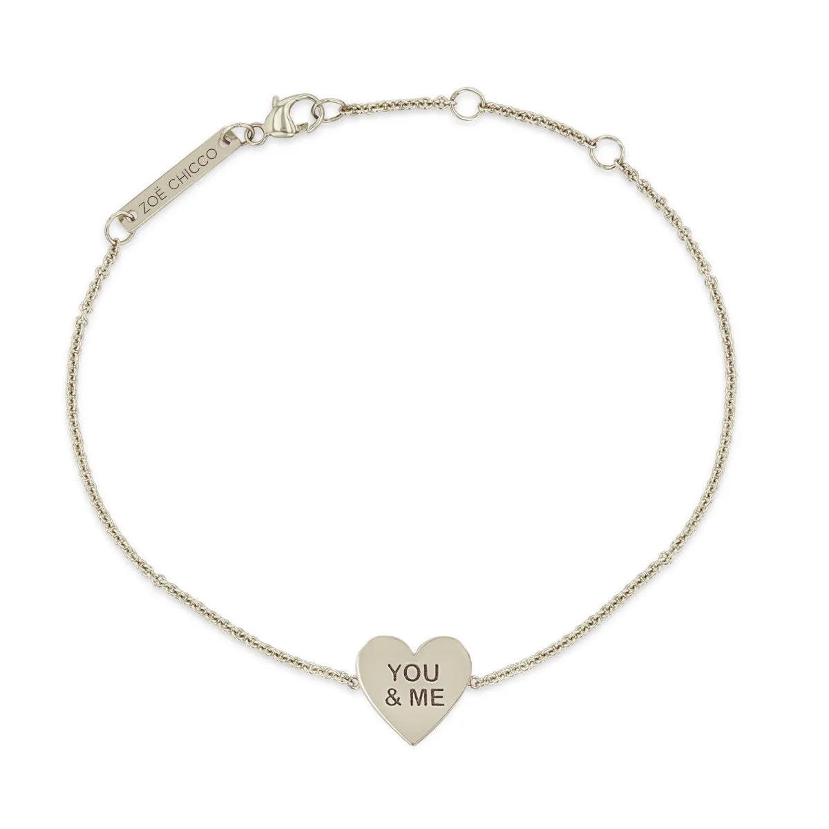 14k Gold Candy Heart Bracelet