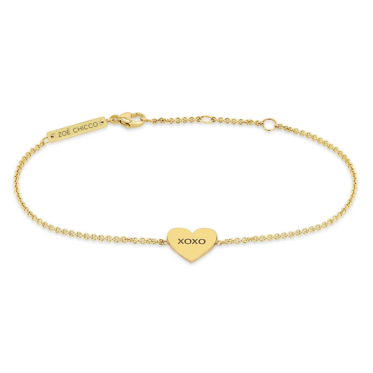 14k Gold Candy Heart Bracelet