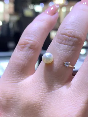 14k Gold Open Pearl Band