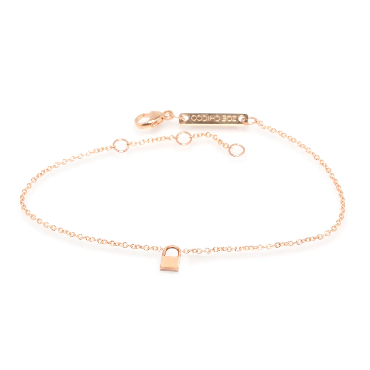 14k Itty Bitty Padlock Bracelet