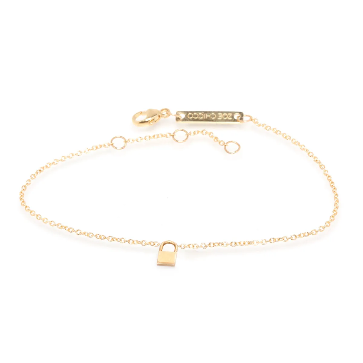 14k Itty Bitty Padlock Bracelet