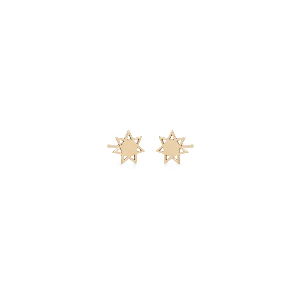 14k Midi Bitty Sun Stud