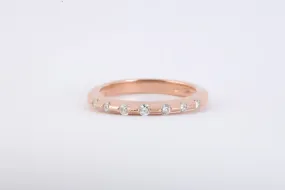 14k Rose Gold 0.20tcw Diamond Ring Size 6.75 (2.86g.)