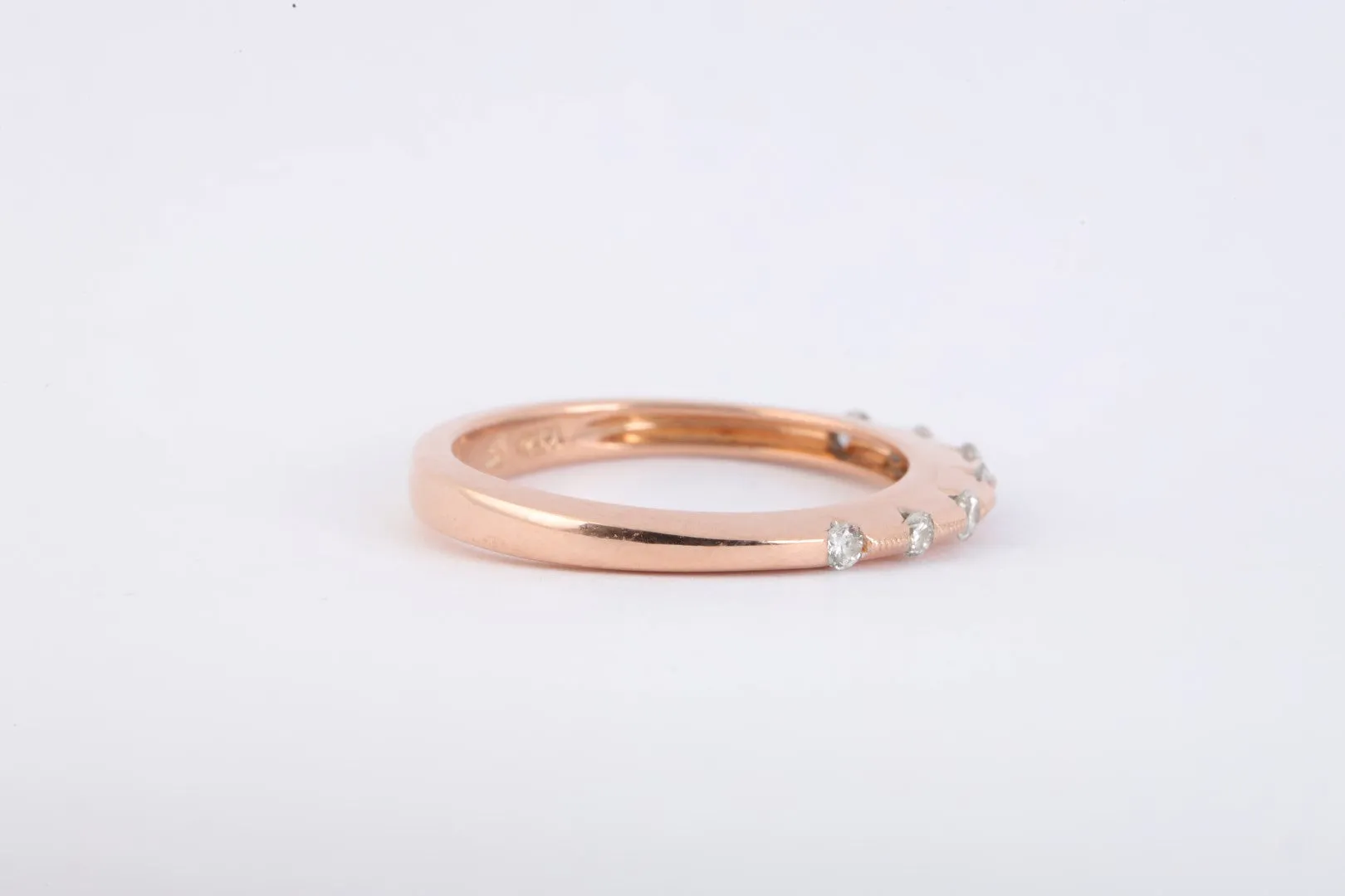 14k Rose Gold 0.20tcw Diamond Ring Size 6.75 (2.86g.)