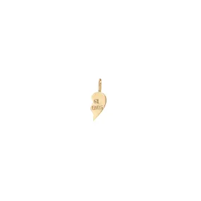 14k Single Midi Bitty Right Split Heart BFF Charm