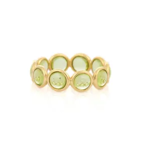 18K Gold Peridot Eternity Band