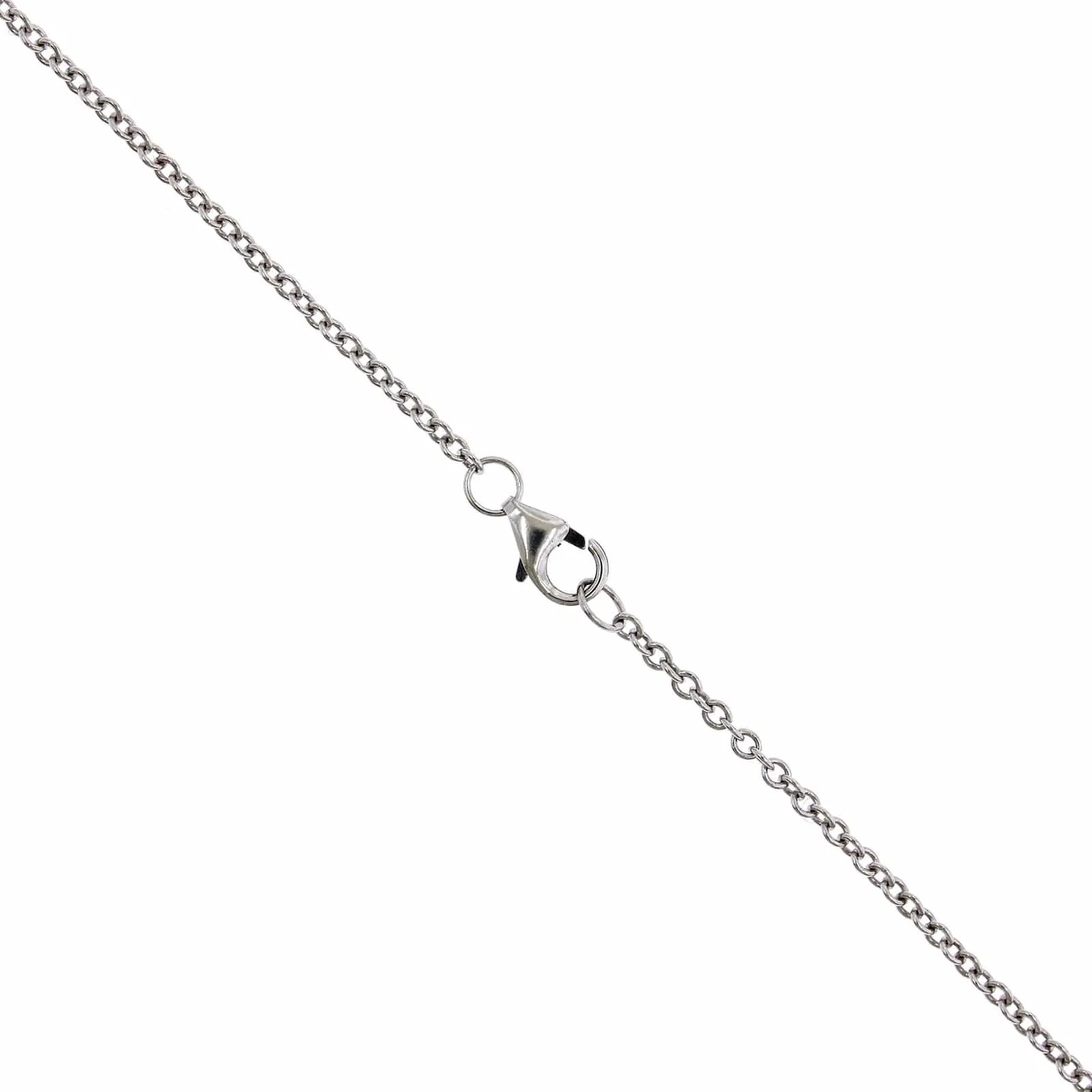 18K White Gold Topaz and Diamond Necklace