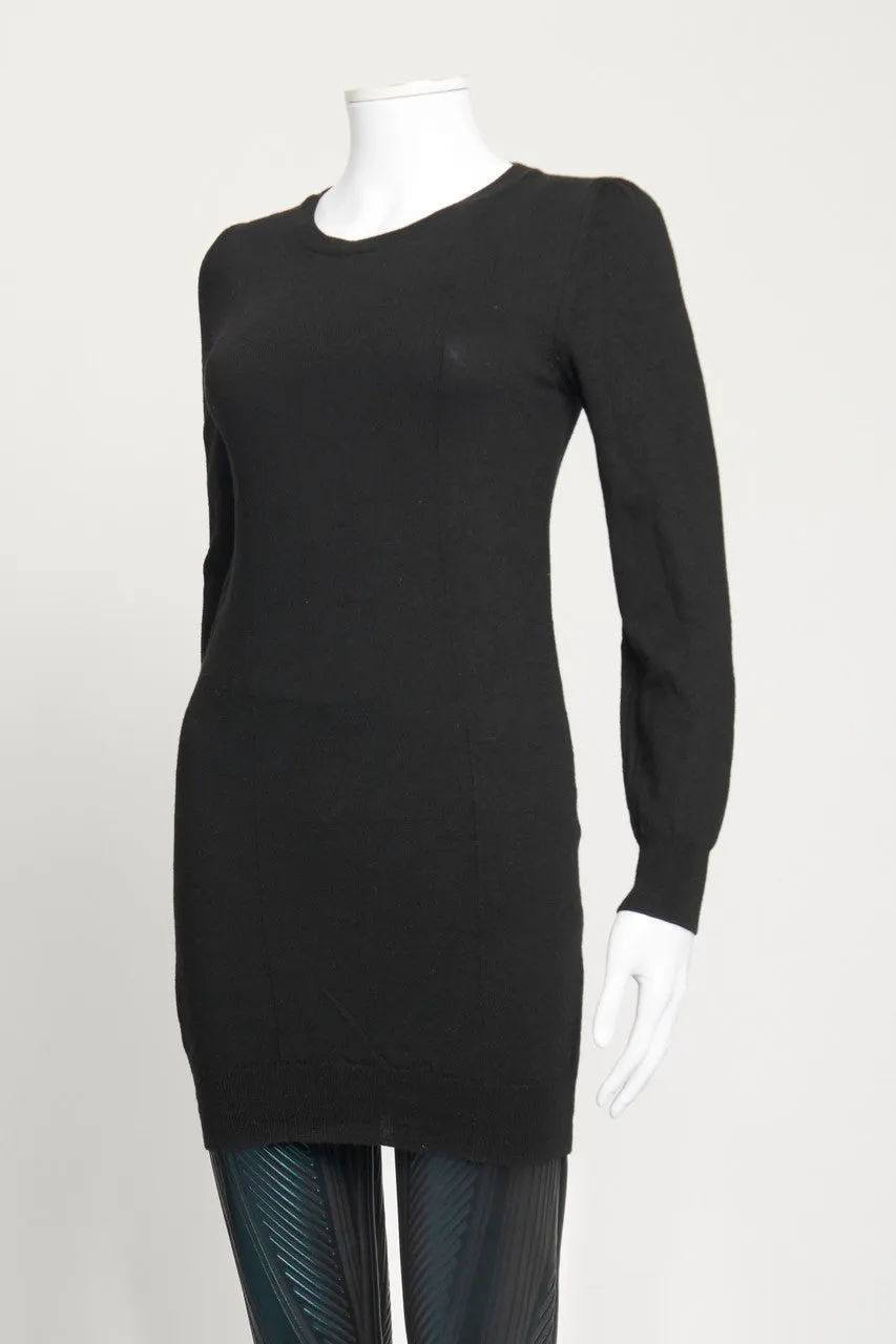 2008 Black Wool Longline Preowned Jumper