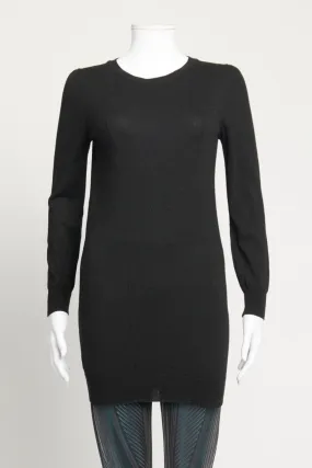 2008 Black Wool Longline Preowned Jumper