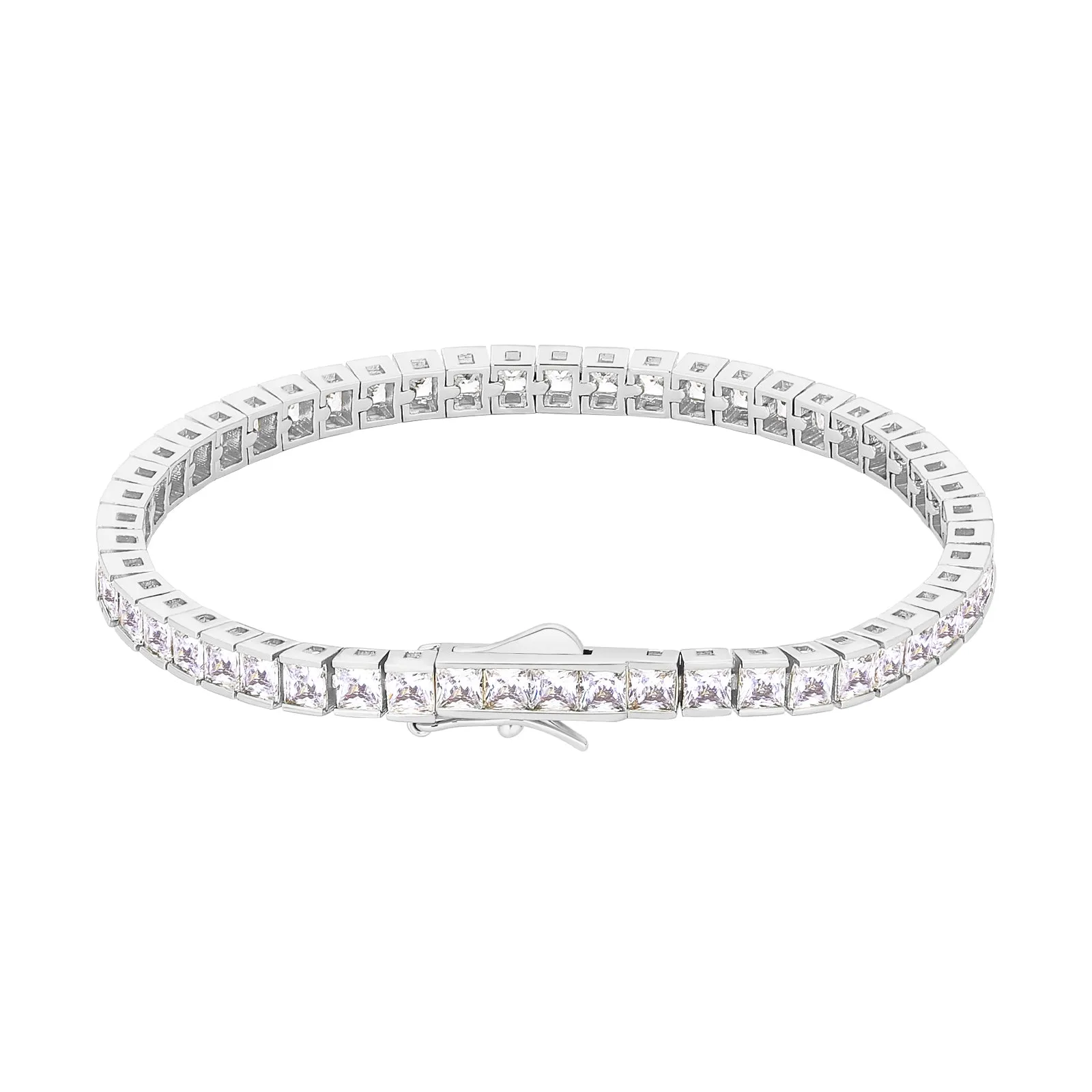 4mm CZ Diamond 14K Gold/White Gold Tennis Bracelet KRKC