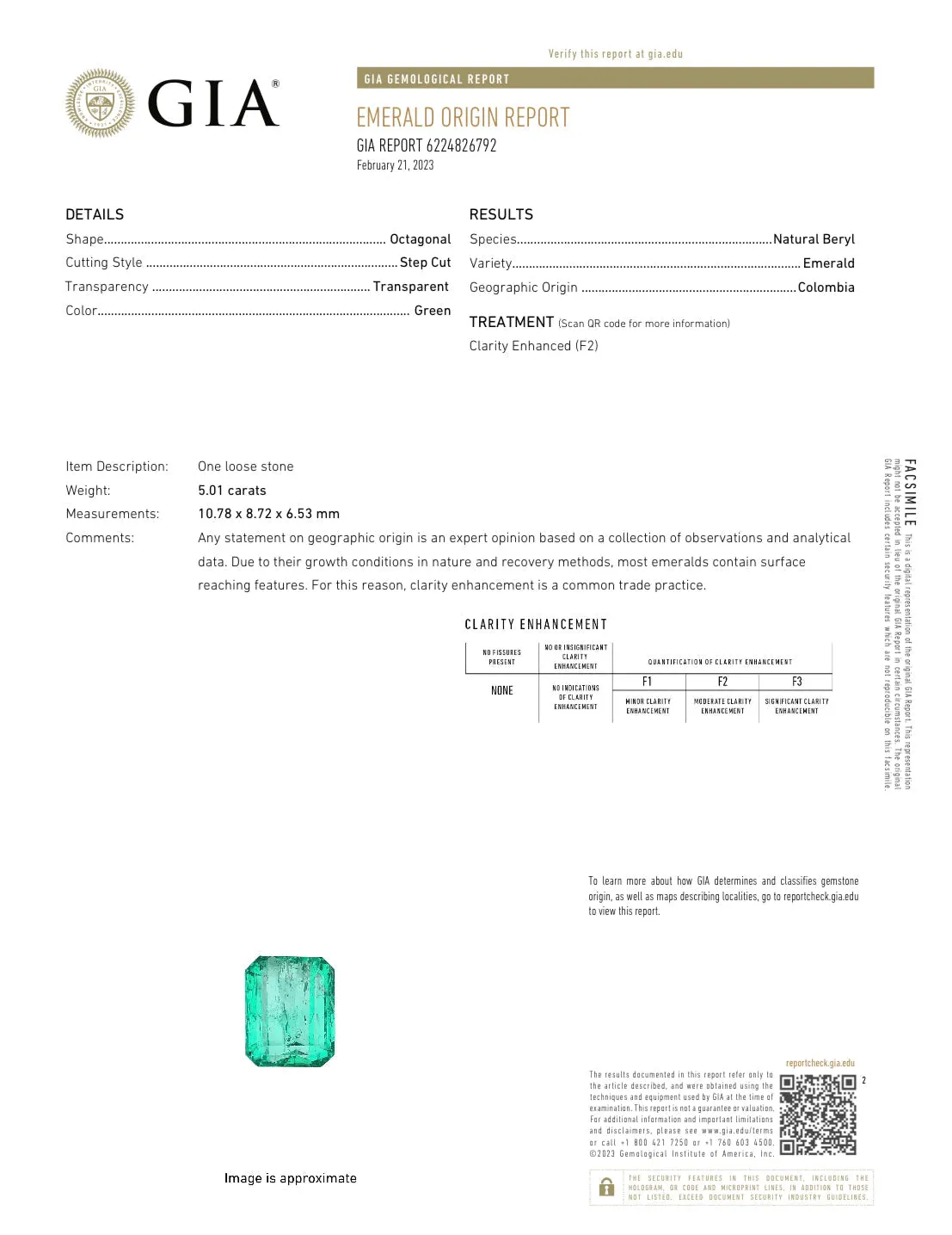 5.01 Carat Natural Colombian Emerald Bezel Ring in 18K Yellow Gold GIA Certified