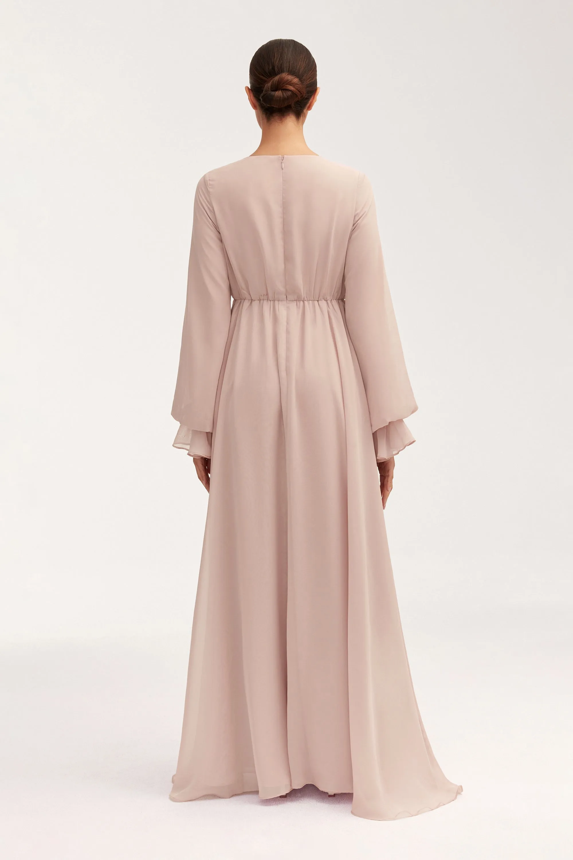 Aara Chiffon Maxi Dress -  Jasmine Pink