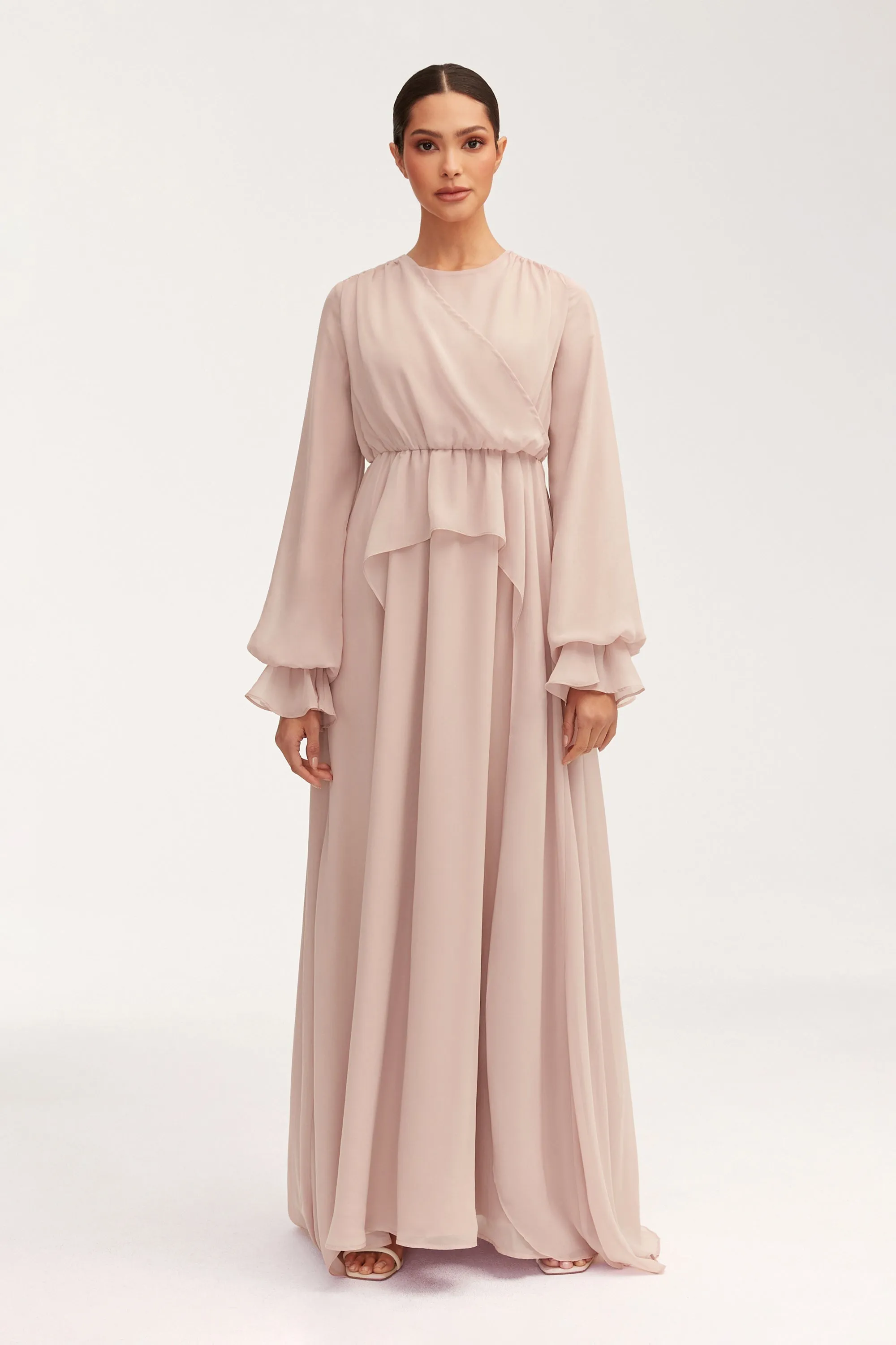 Aara Chiffon Maxi Dress -  Jasmine Pink