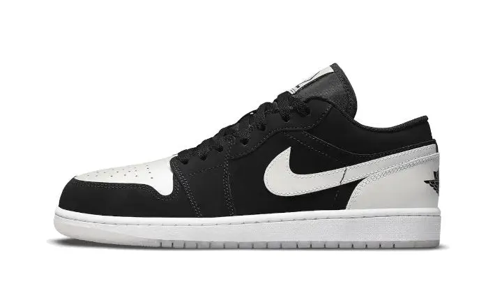 Air Jordan 1 Low Black White Diamond