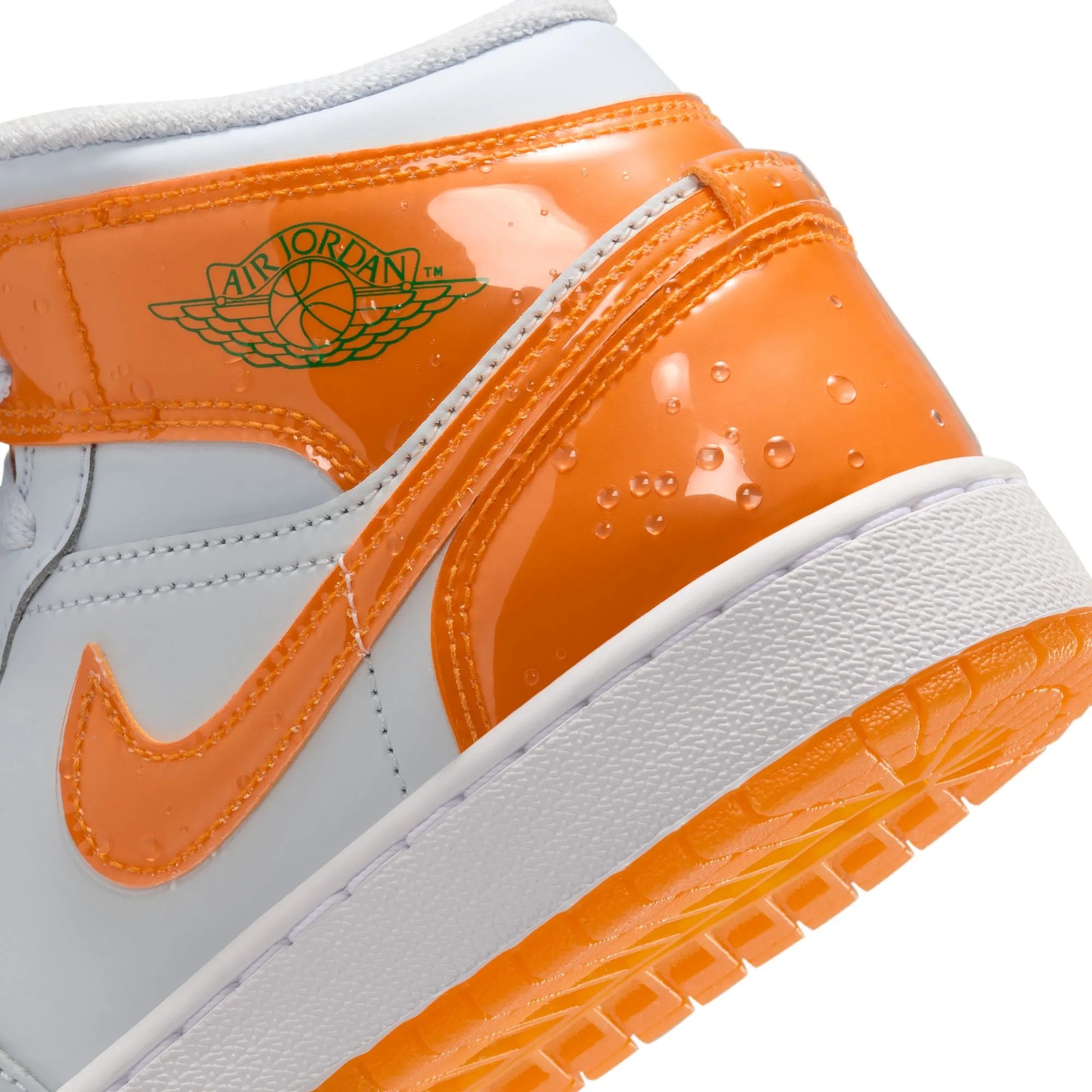 Air Jordan 1 Mid SE GS (Football Grey/Orange Feel)