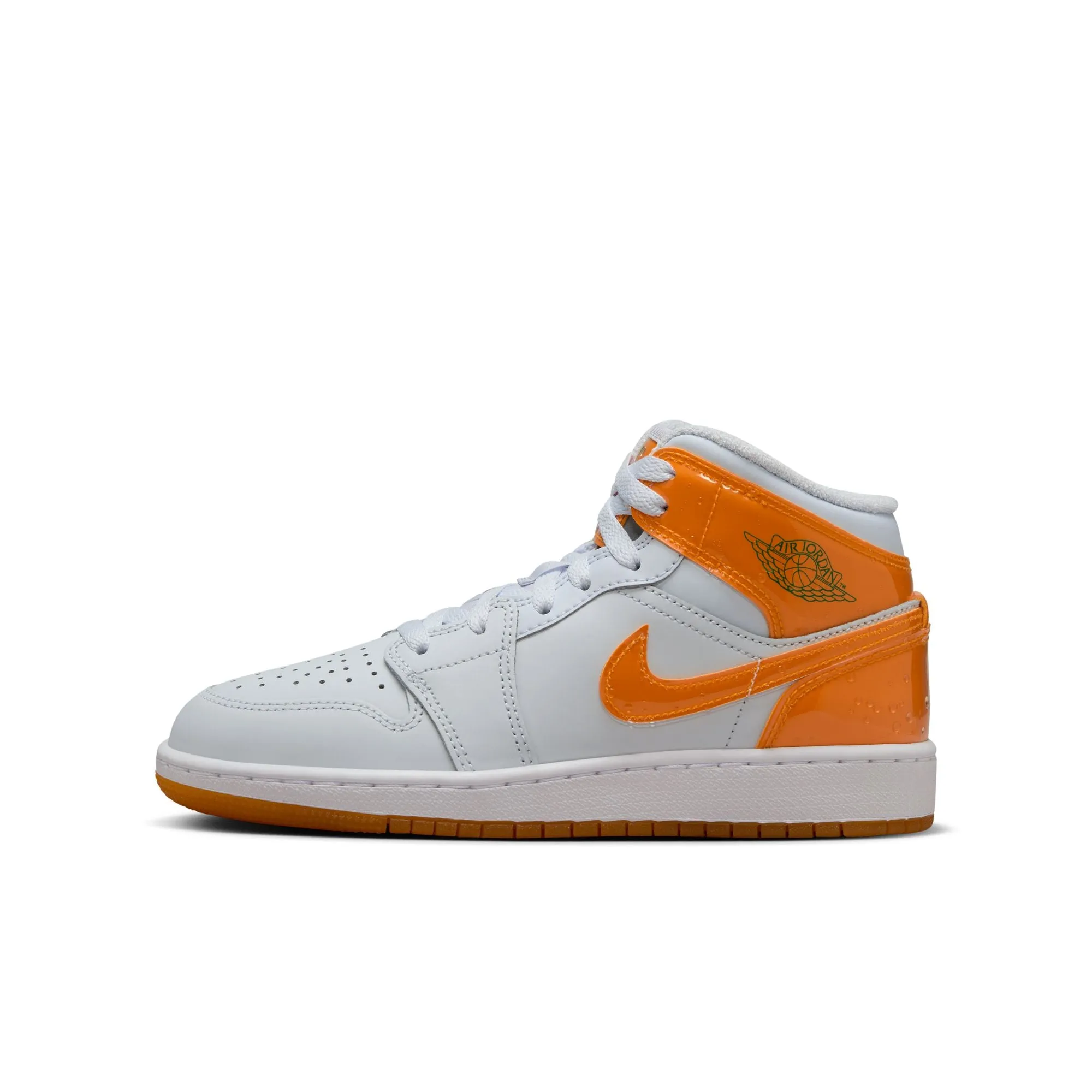 Air Jordan 1 Mid SE GS (Football Grey/Orange Feel)