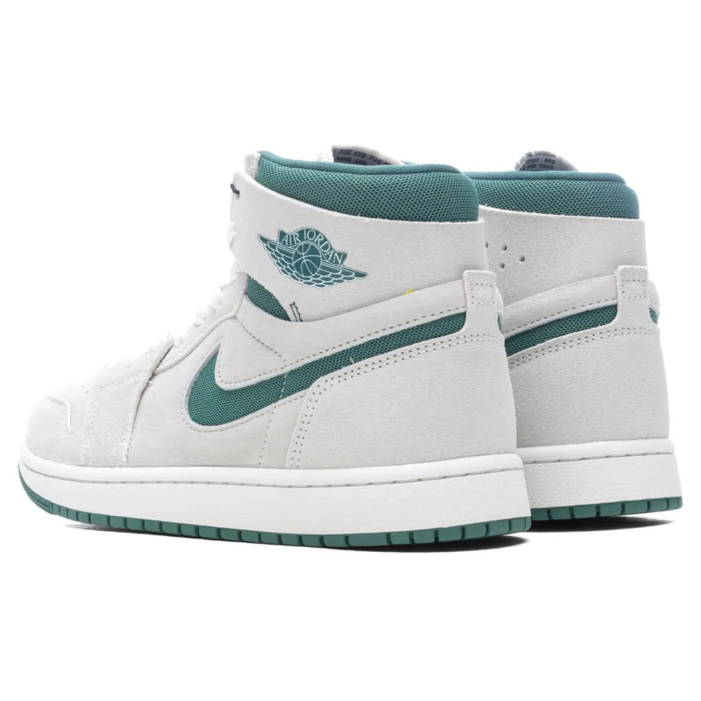 Air Jordan 1 Zoom CMFT 2 - Summit White/Biocoastal/Oxidized Green