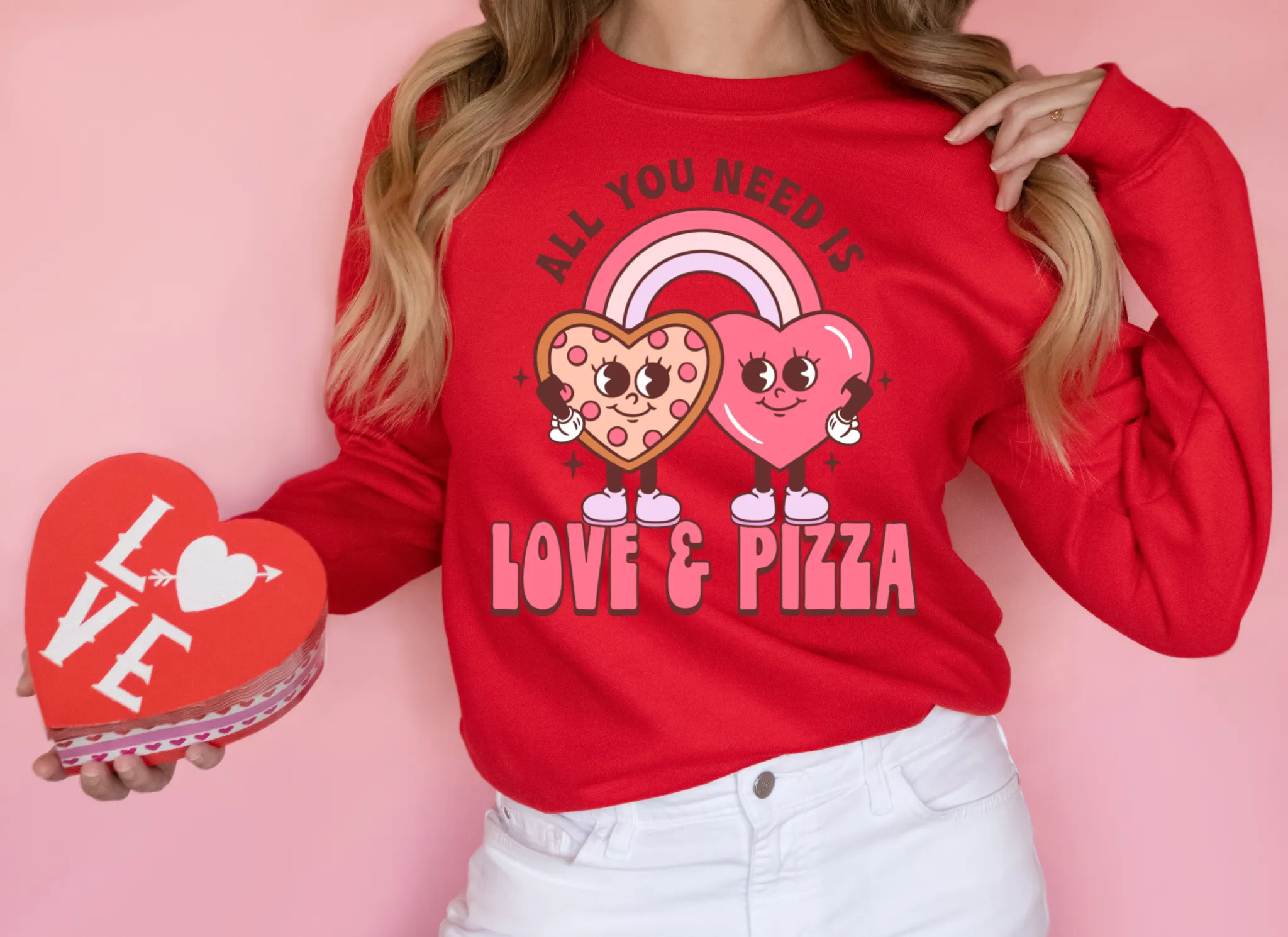 All you need is love and pizza DTF Transfer - 795