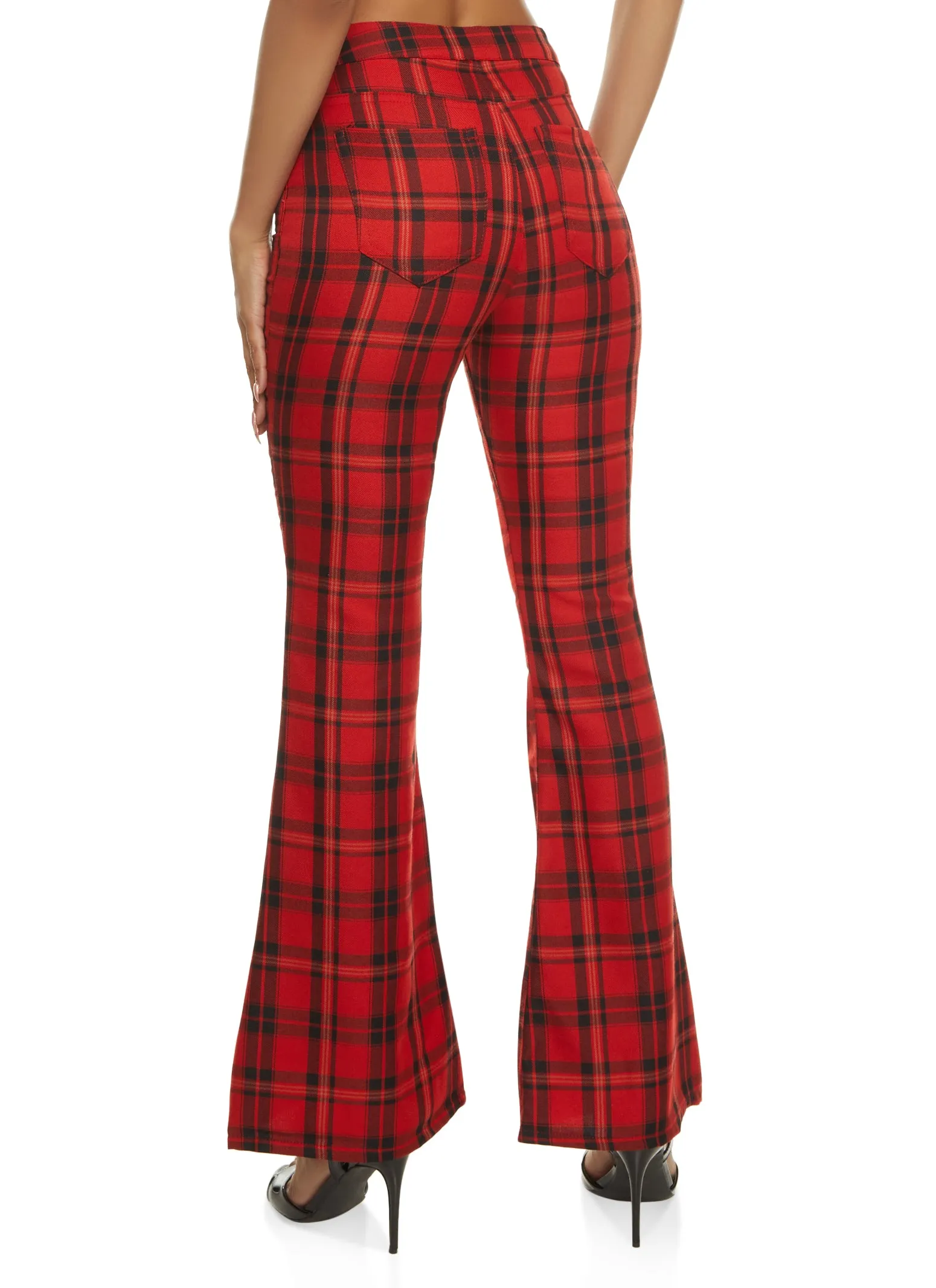 Almost Famous Printed High Waisted Flare Pants