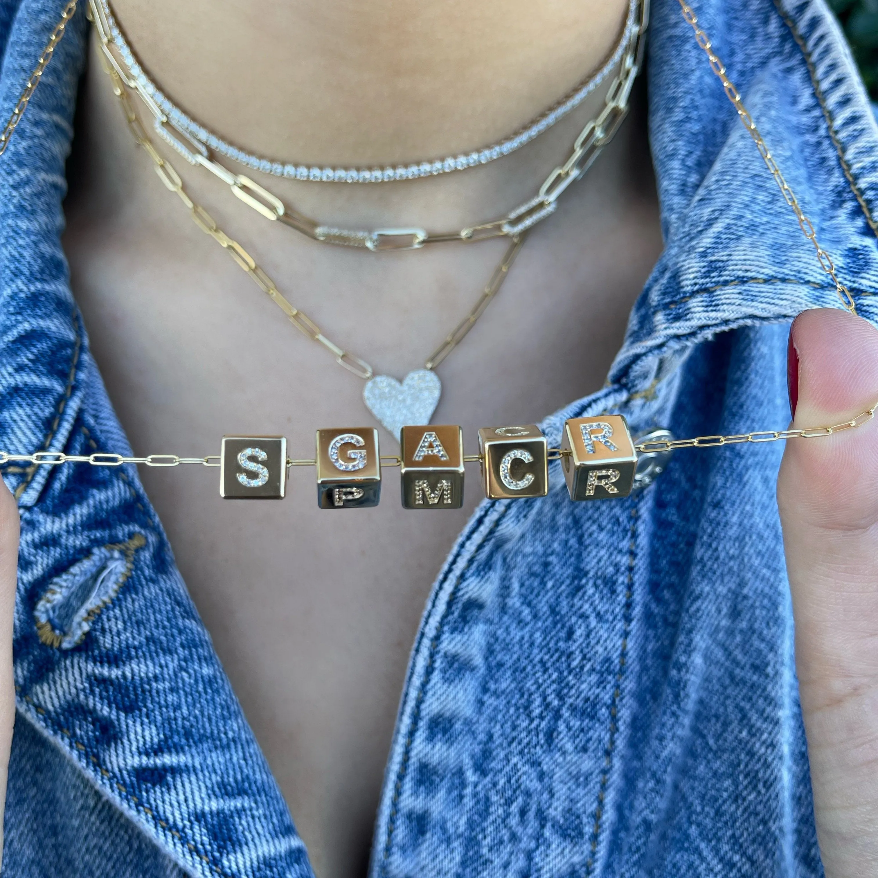 Alphabet Block Initial Charm