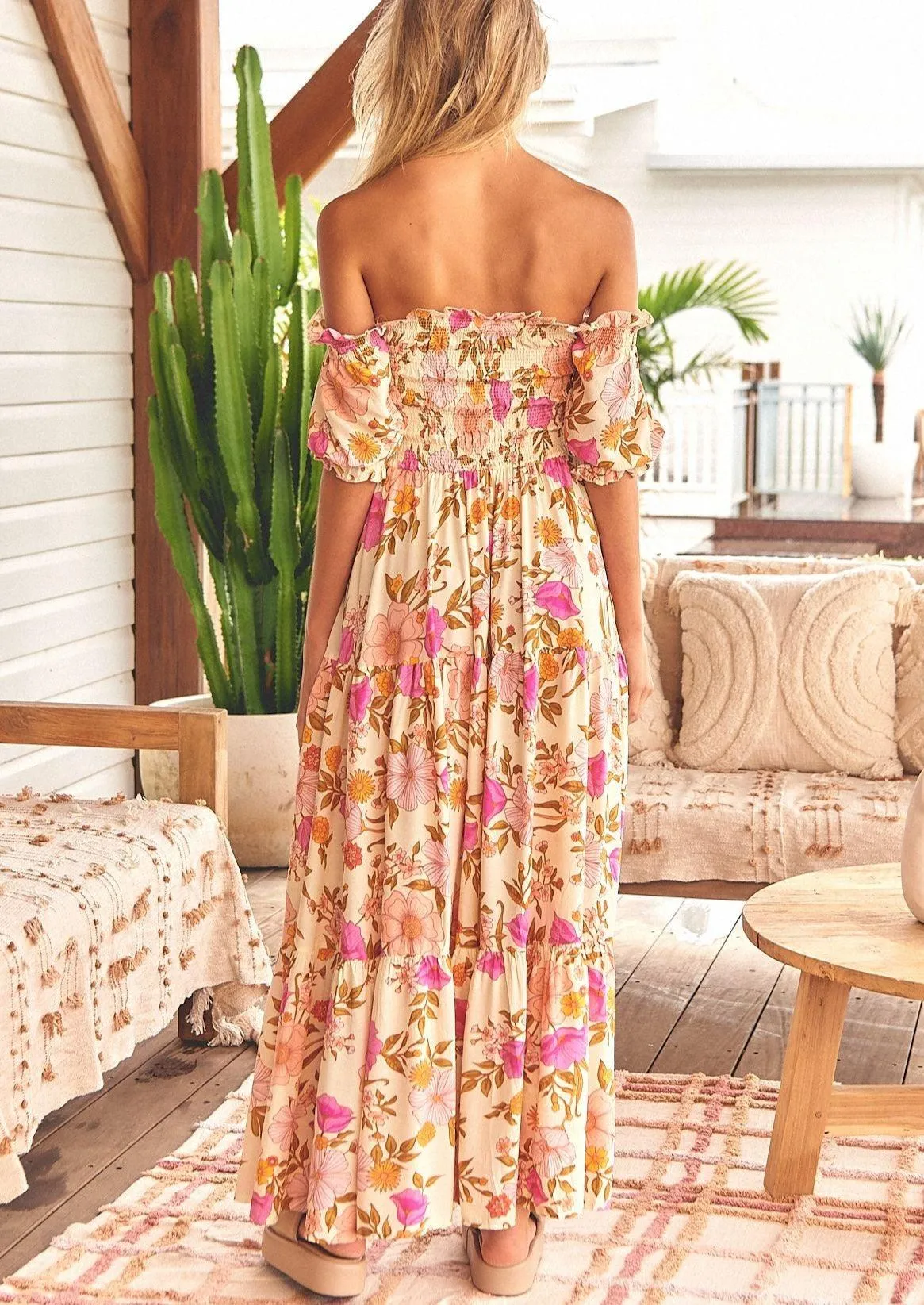 Amaya Print Claudette Maxi Dress