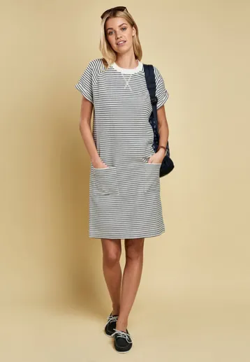 Barbour Monreith Dress - White/Navy