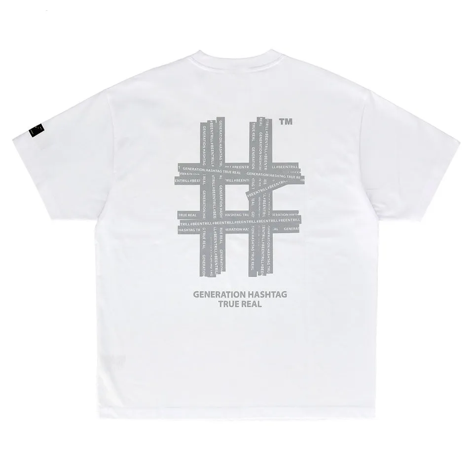 Been Trill Reflective Tape Logo Tee White