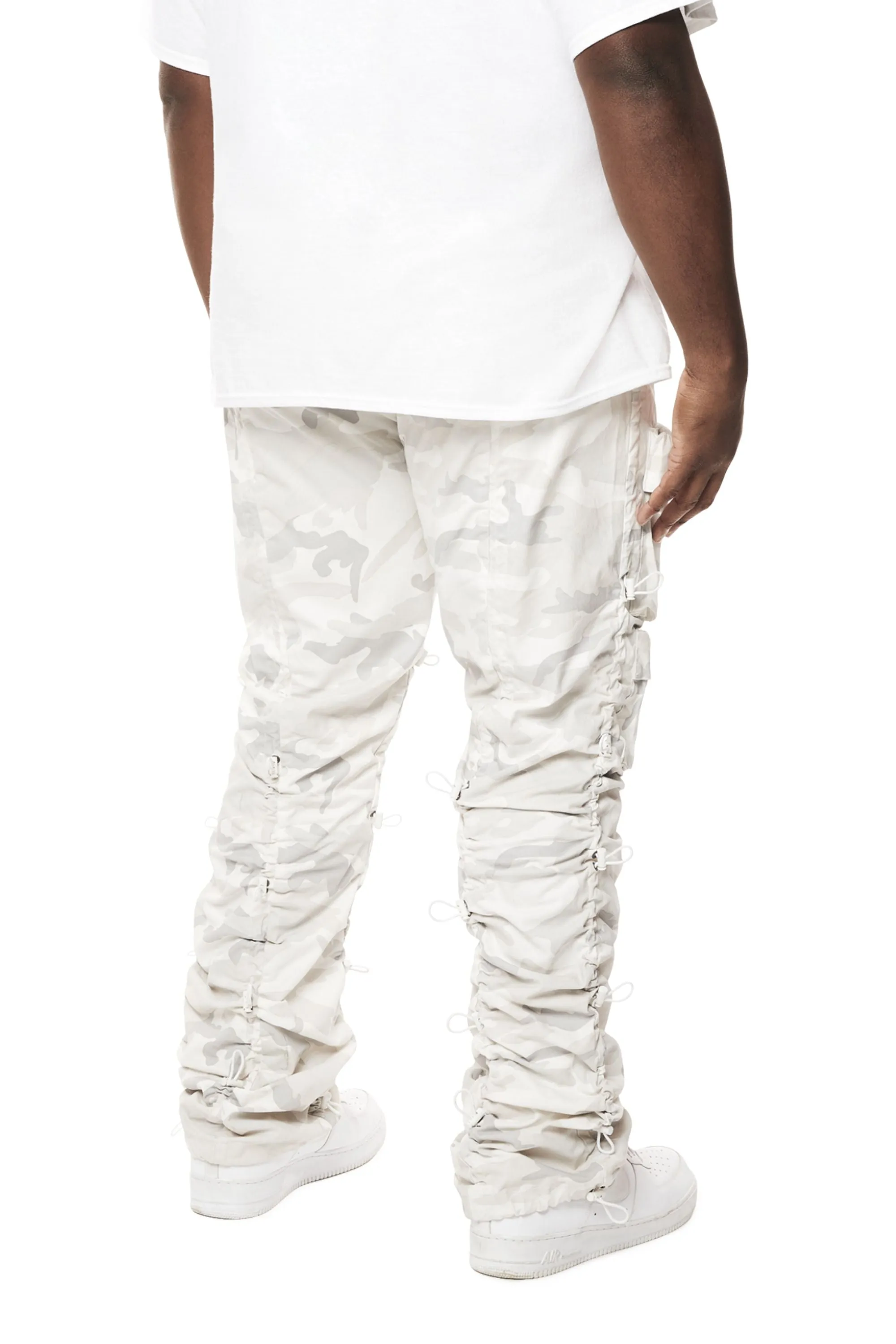 Big and Tall - Utility Bungee Twill Pants - White Camo