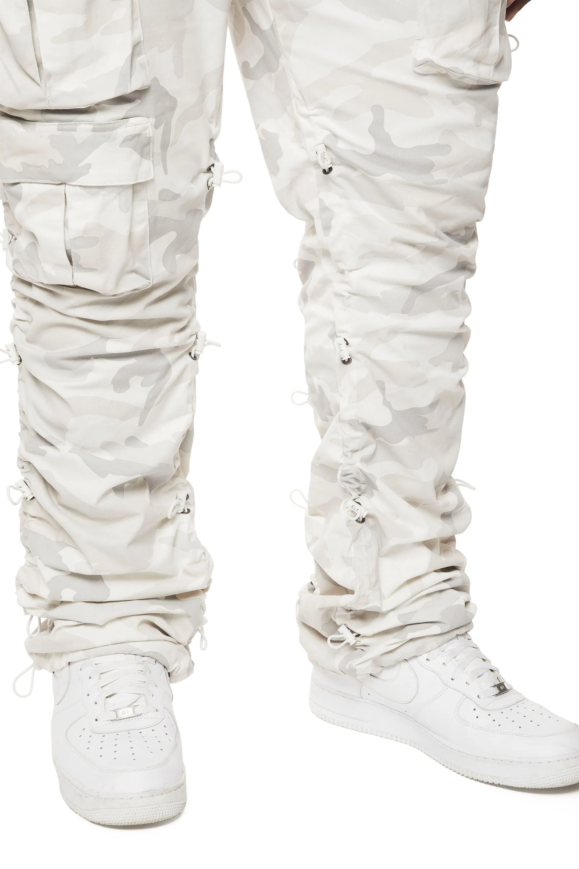 Big and Tall - Utility Bungee Twill Pants - White Camo