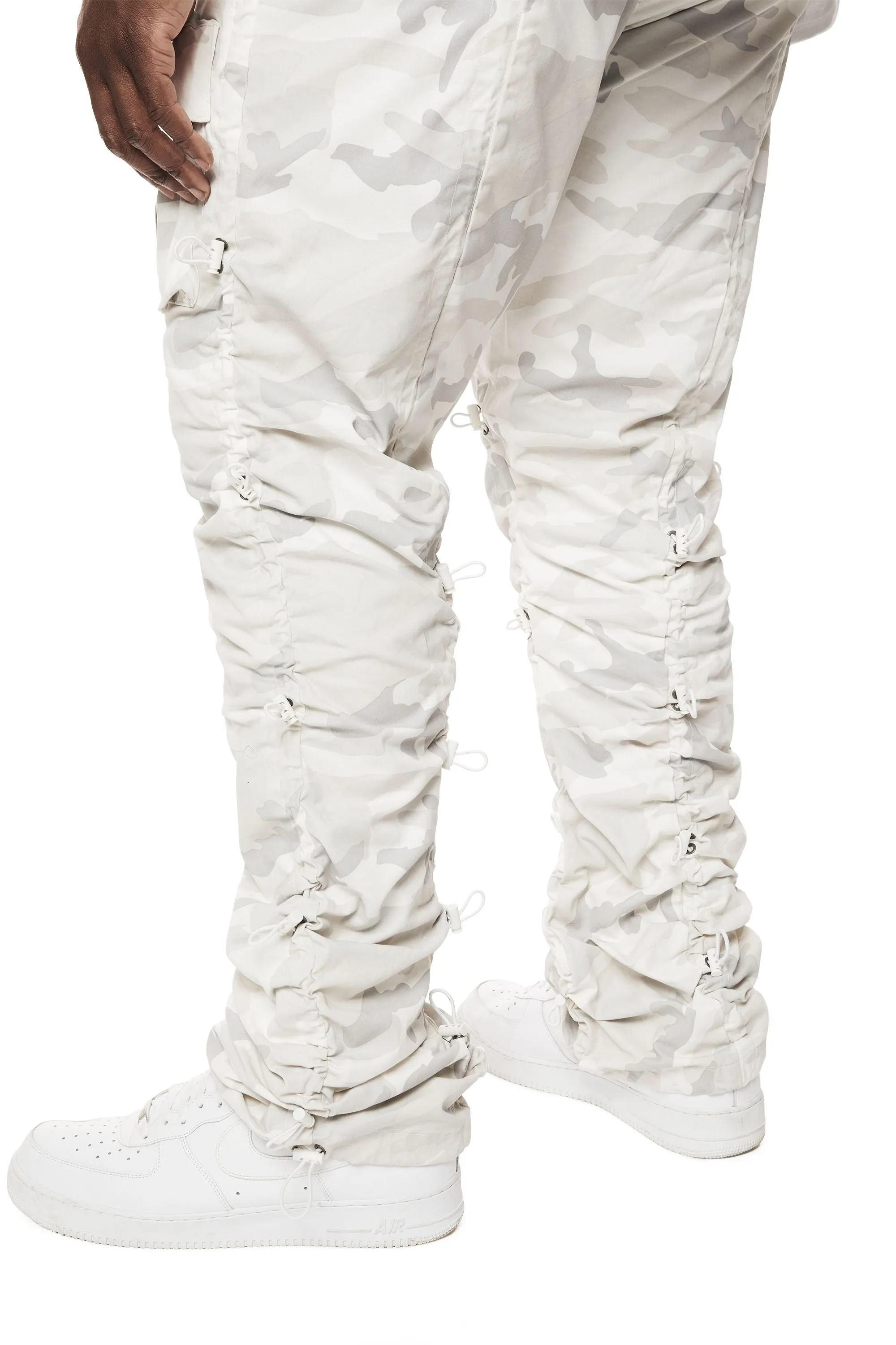 Big and Tall - Utility Bungee Twill Pants - White Camo