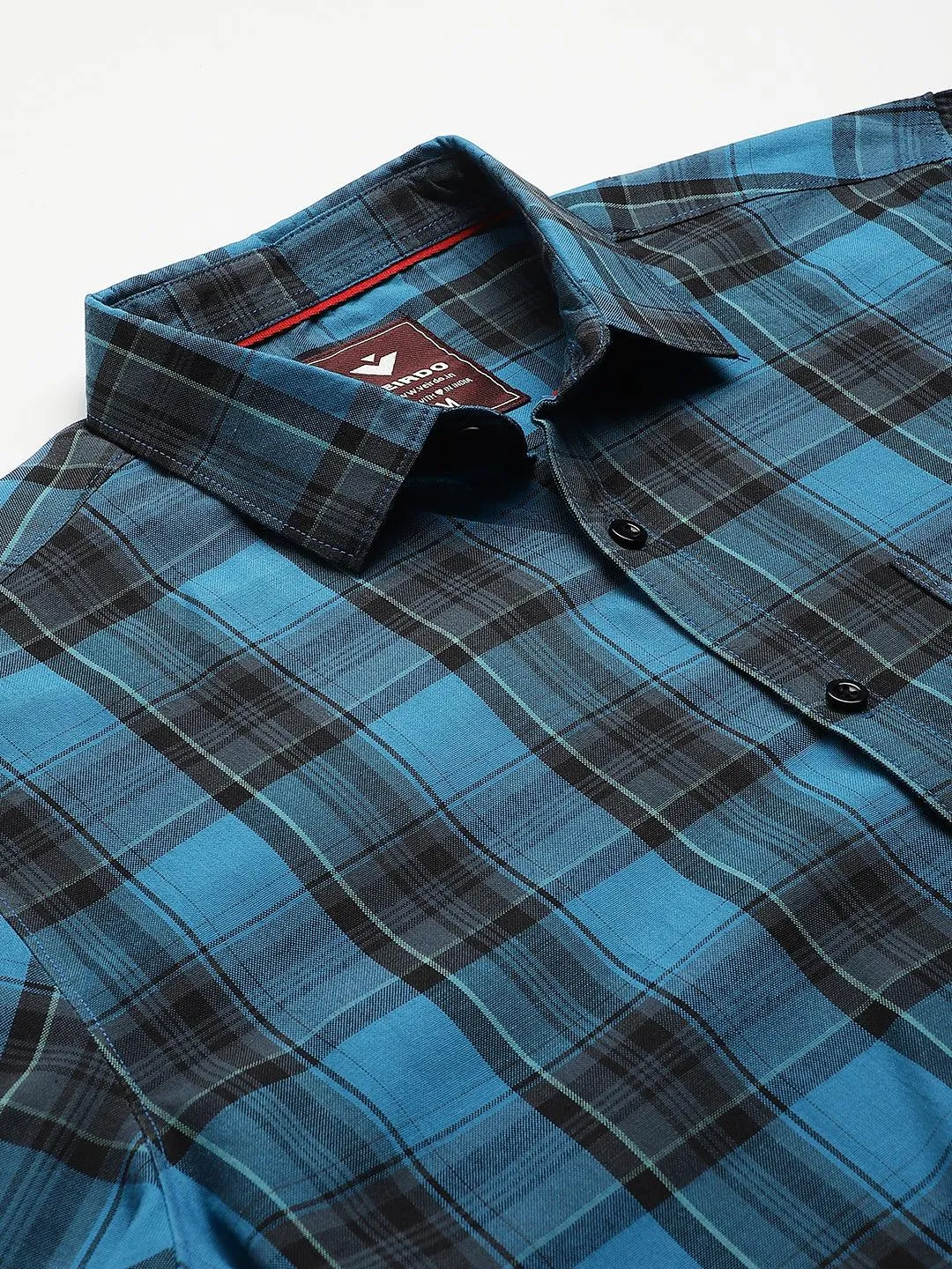 Blue Checks Printed Shirt