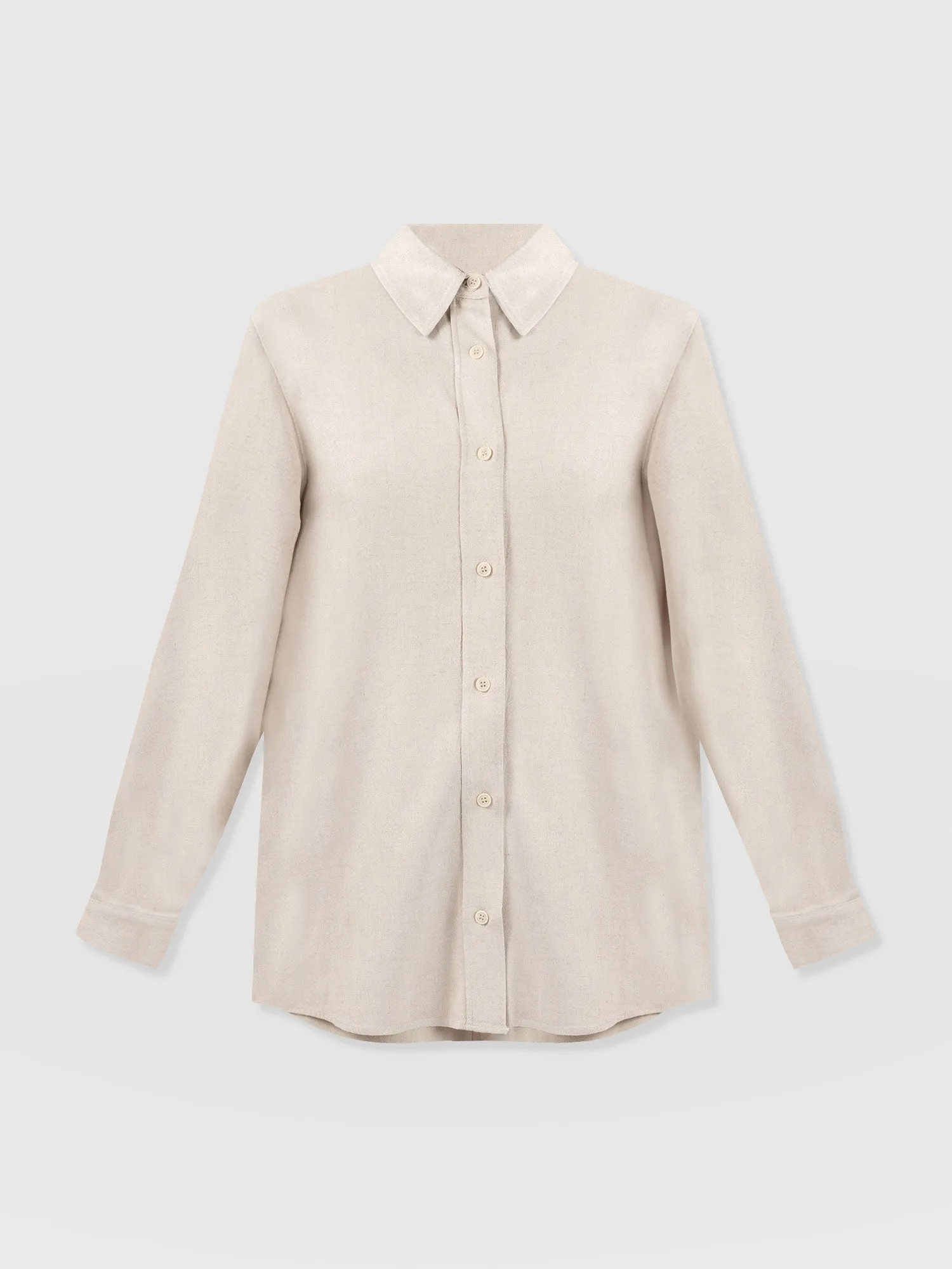 Boyfriend Shirt - Oatmeal Linen