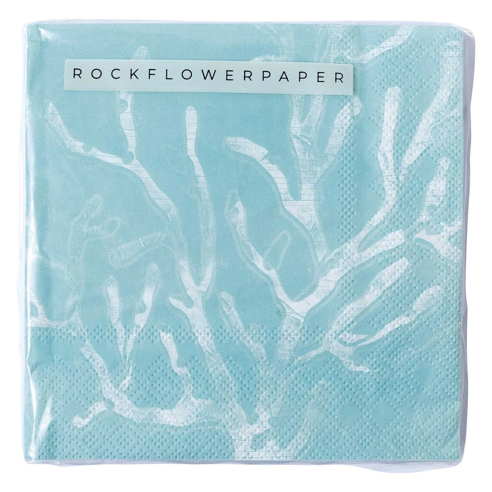 Cerulean Sea Coral Paper Cocktail Napkins -Pack of 20