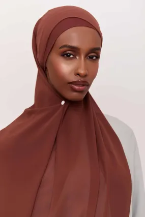 Chiffon LITE Hijab - Chocolate Fondant