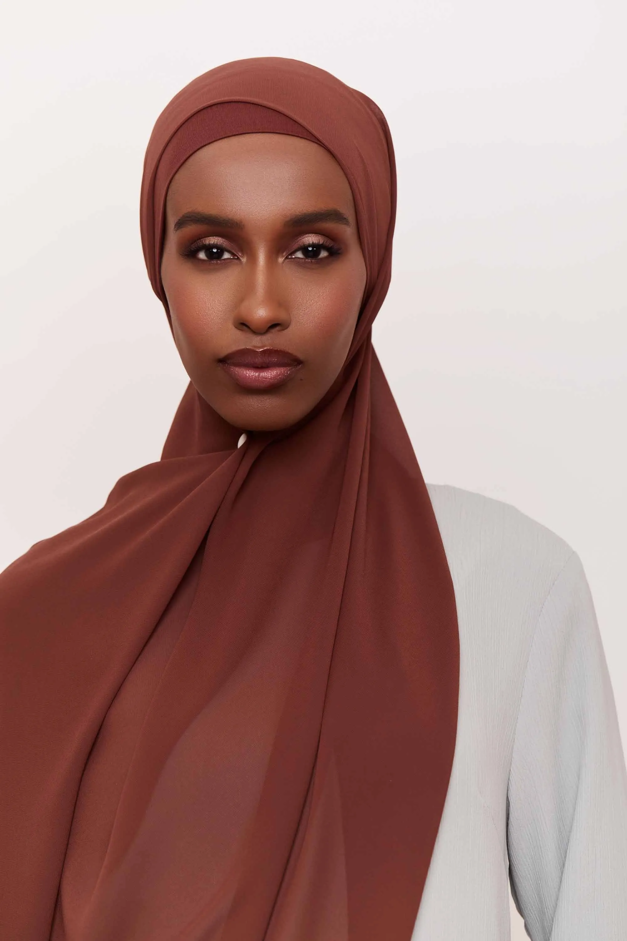 Chiffon LITE Hijab - Chocolate Fondant