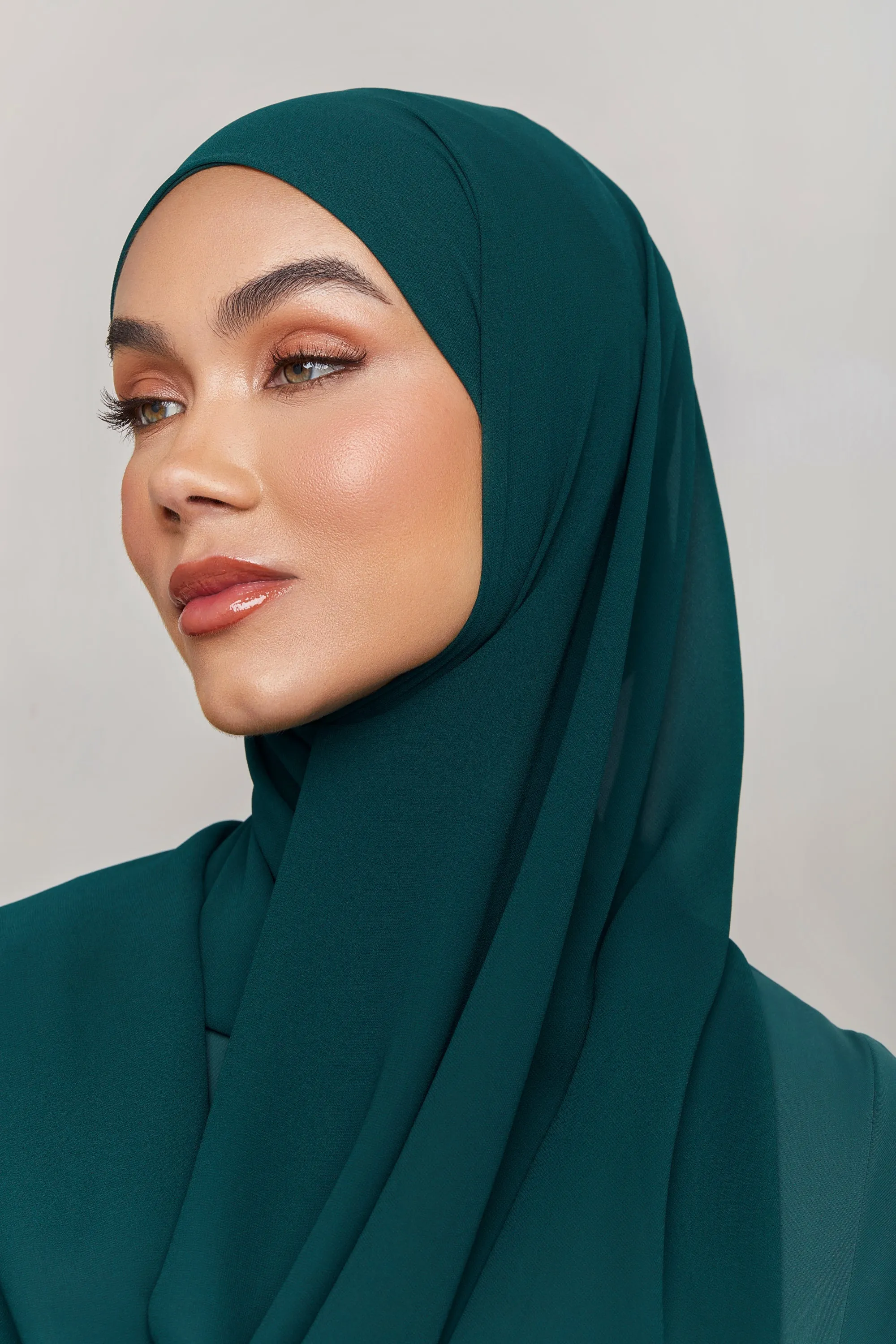 Chiffon LITE Hijab - Deep Teal