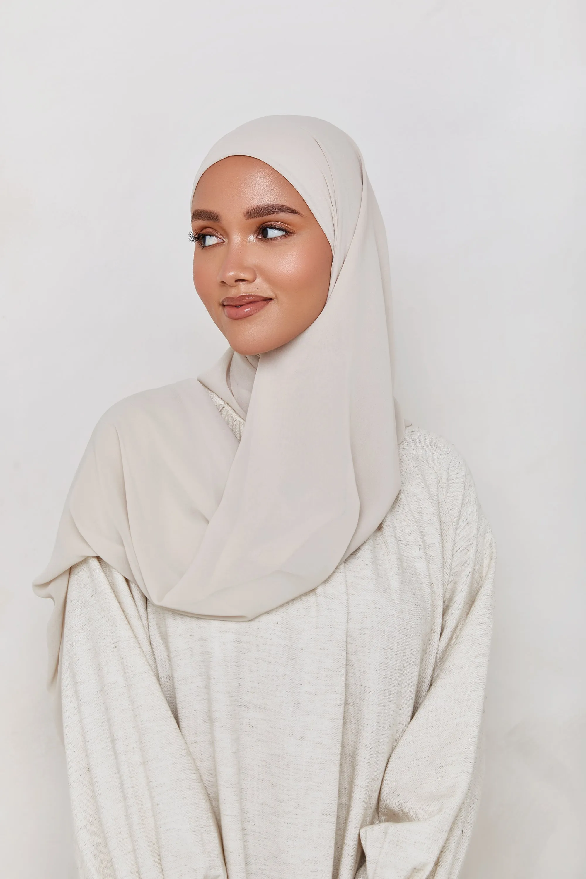 Chiffon LITE Hijab - Stone