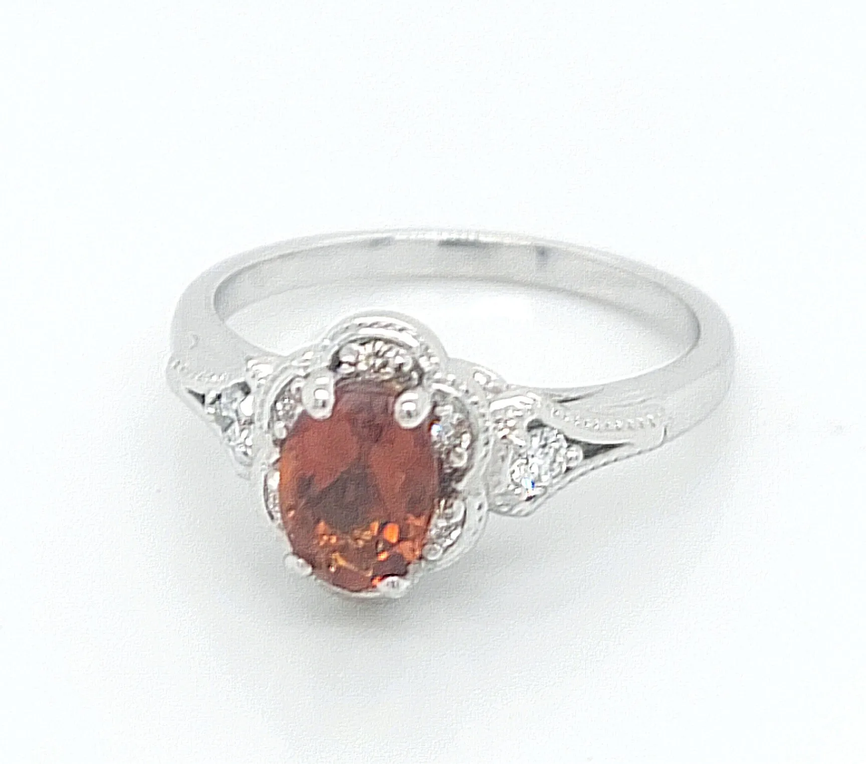 Citrine and Diamond Ring