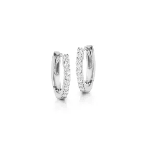 Dana Rebecca Designs - Diamond Huggie Earrings, White Gold