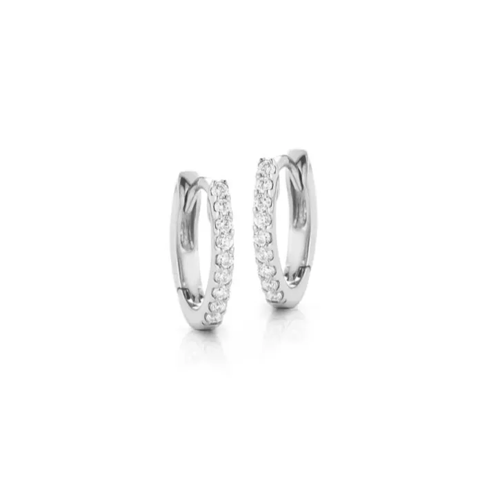 Dana Rebecca Designs - Diamond Huggie Earrings, White Gold