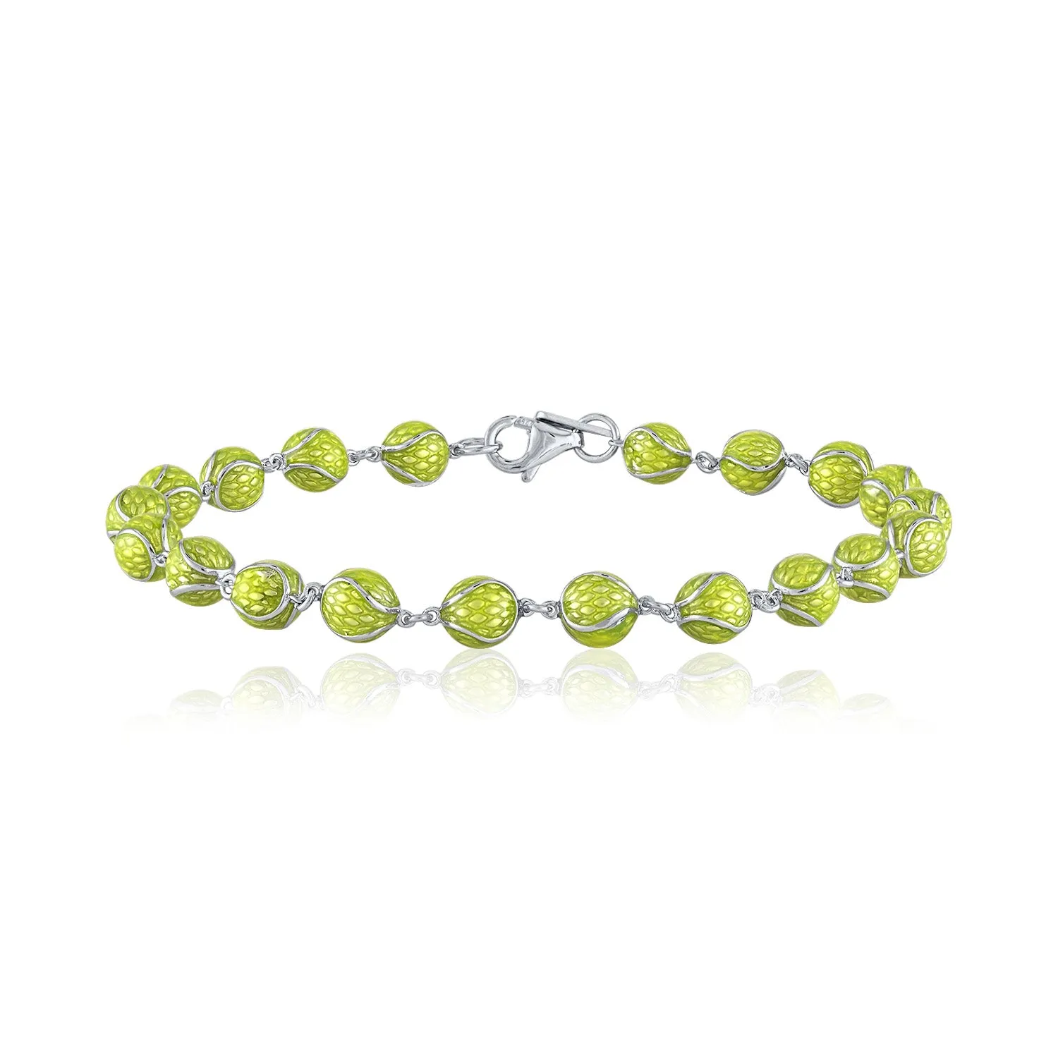 Enamel Tennis Balls Bracelet